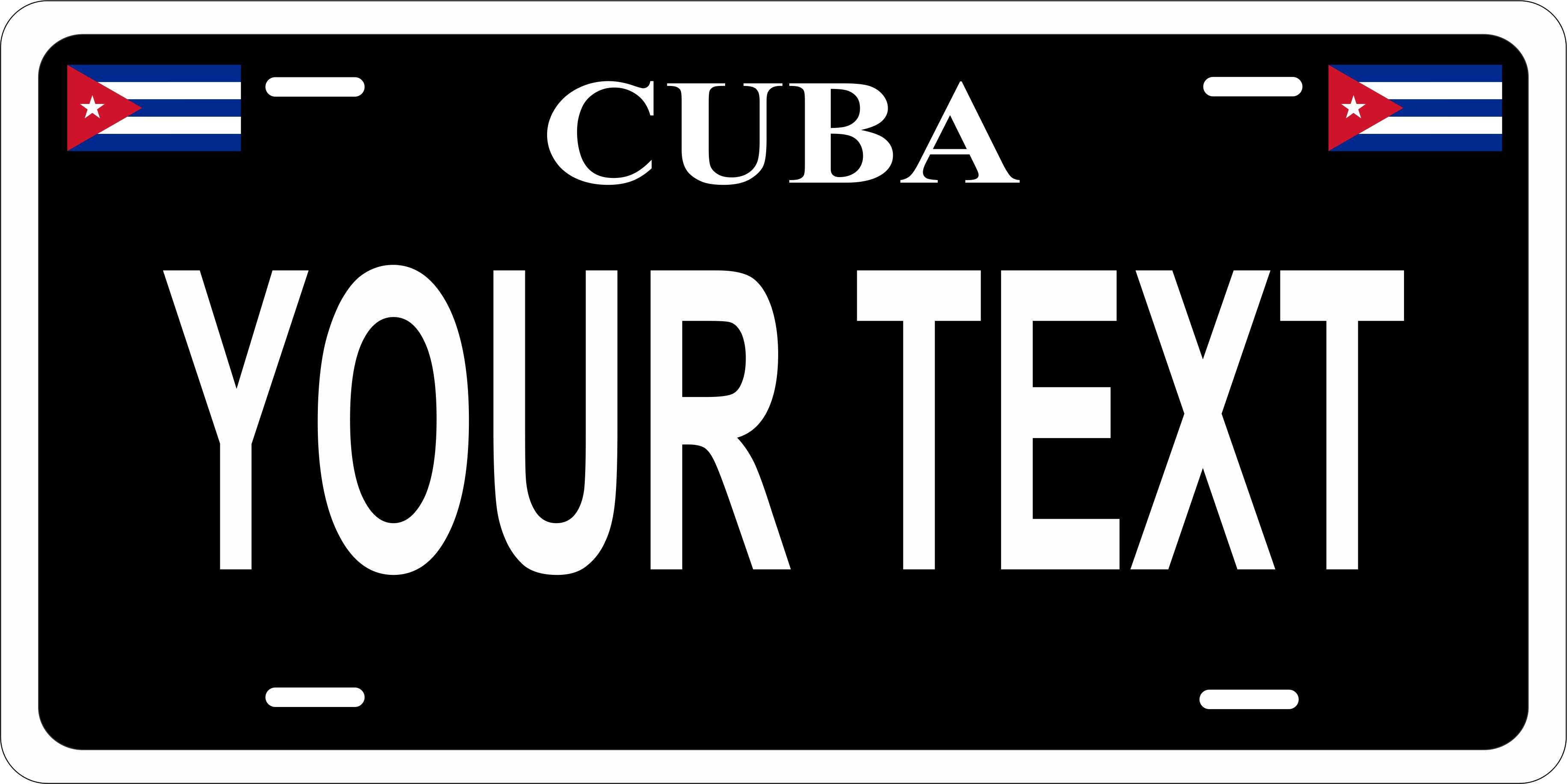 Cuba Black CARI License Plate Custom Novelty Car Bike Motorcycle