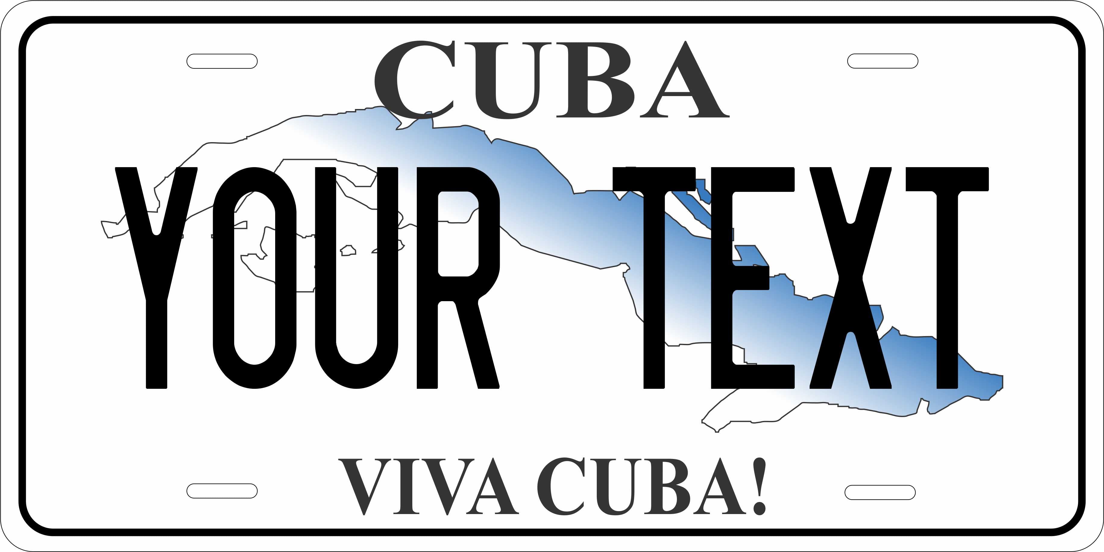 Cuba Map CARI License Plate Custom Novelty Car Bike Motorcycle