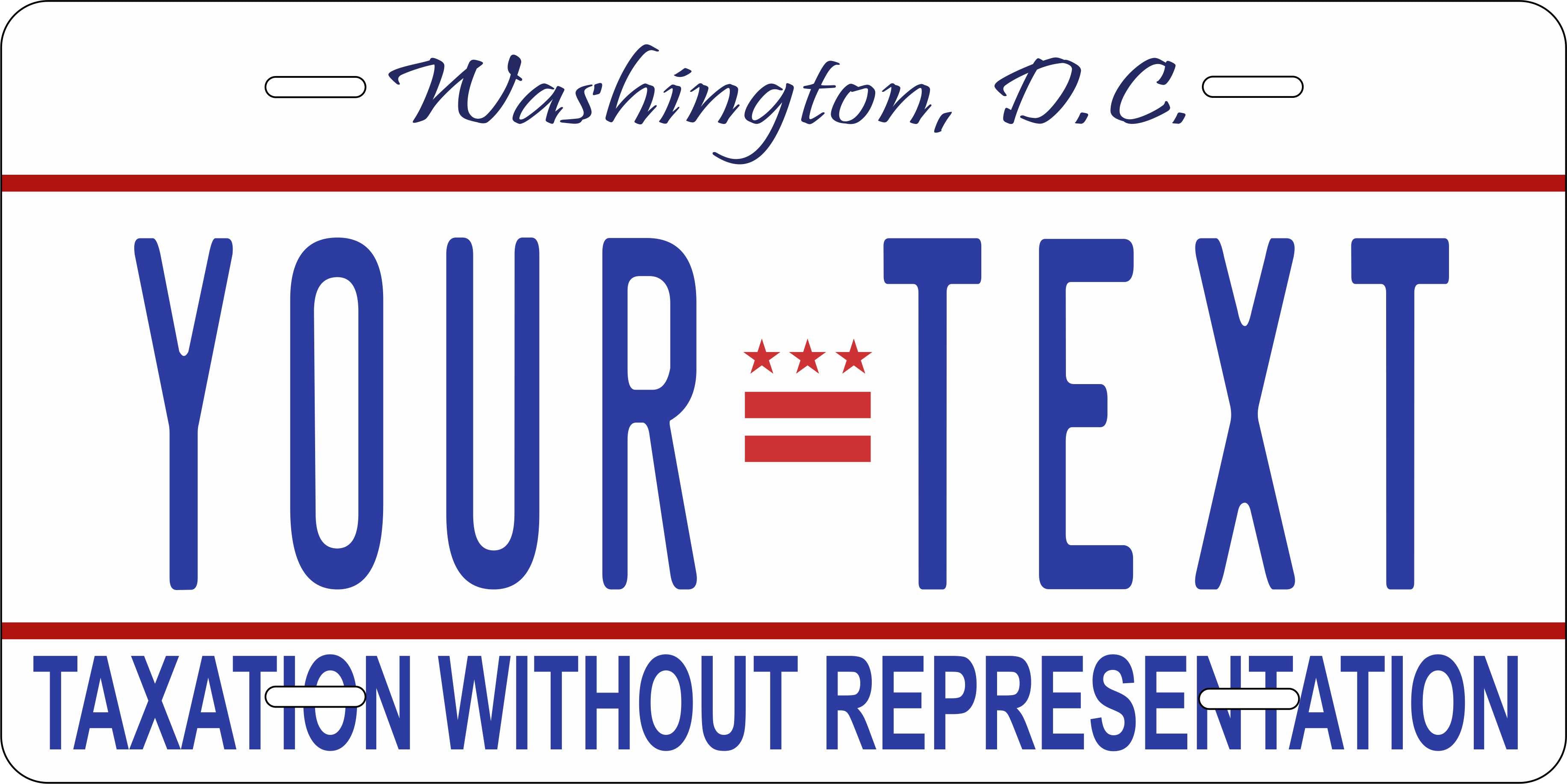 DC Washington 2001 License Plate personalized Novelty Fun Car Bike Motorcycle