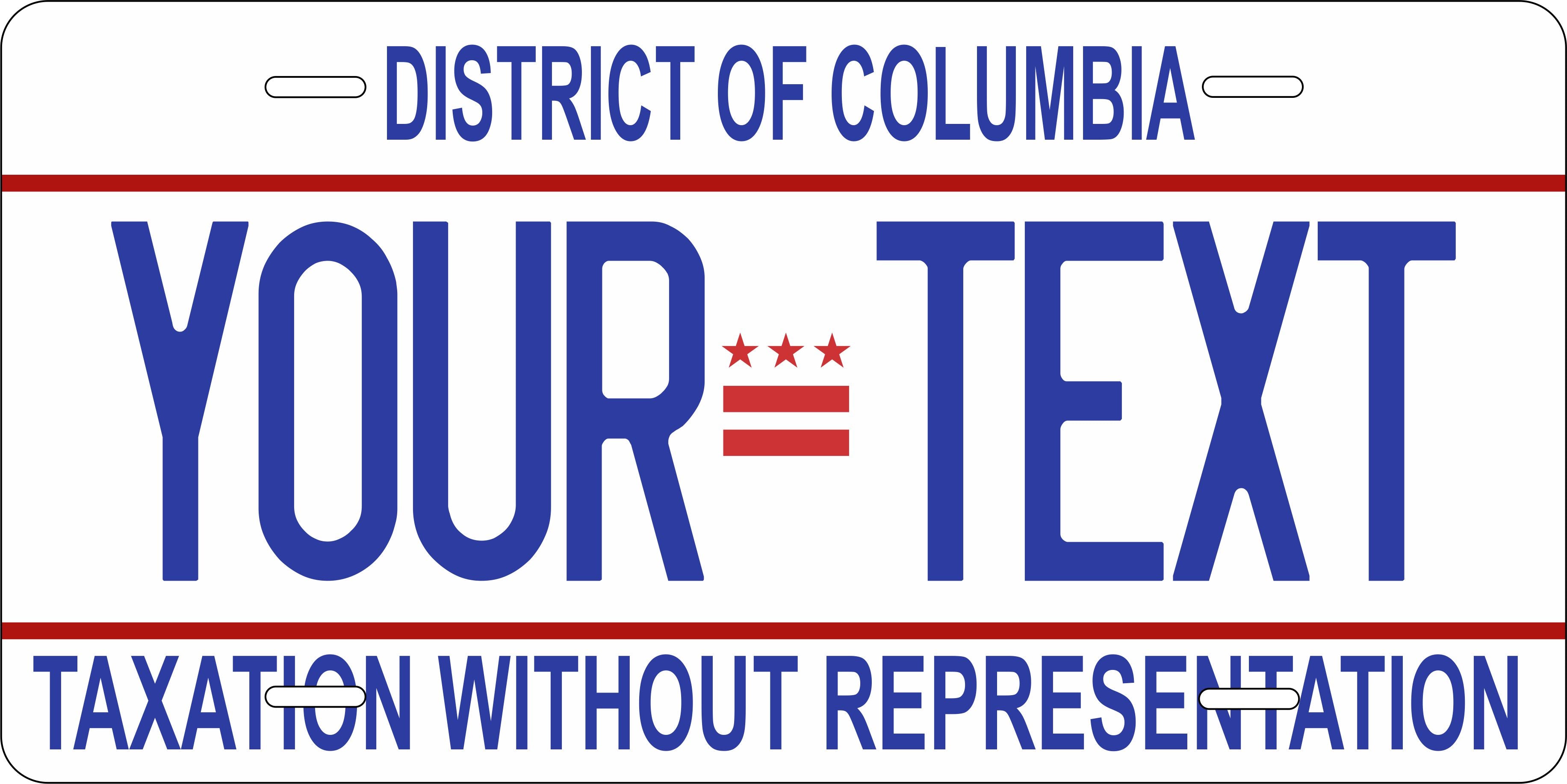 DC Washington 2013 License Plate Personalized Novelty Fun Car Bike Motorcycle