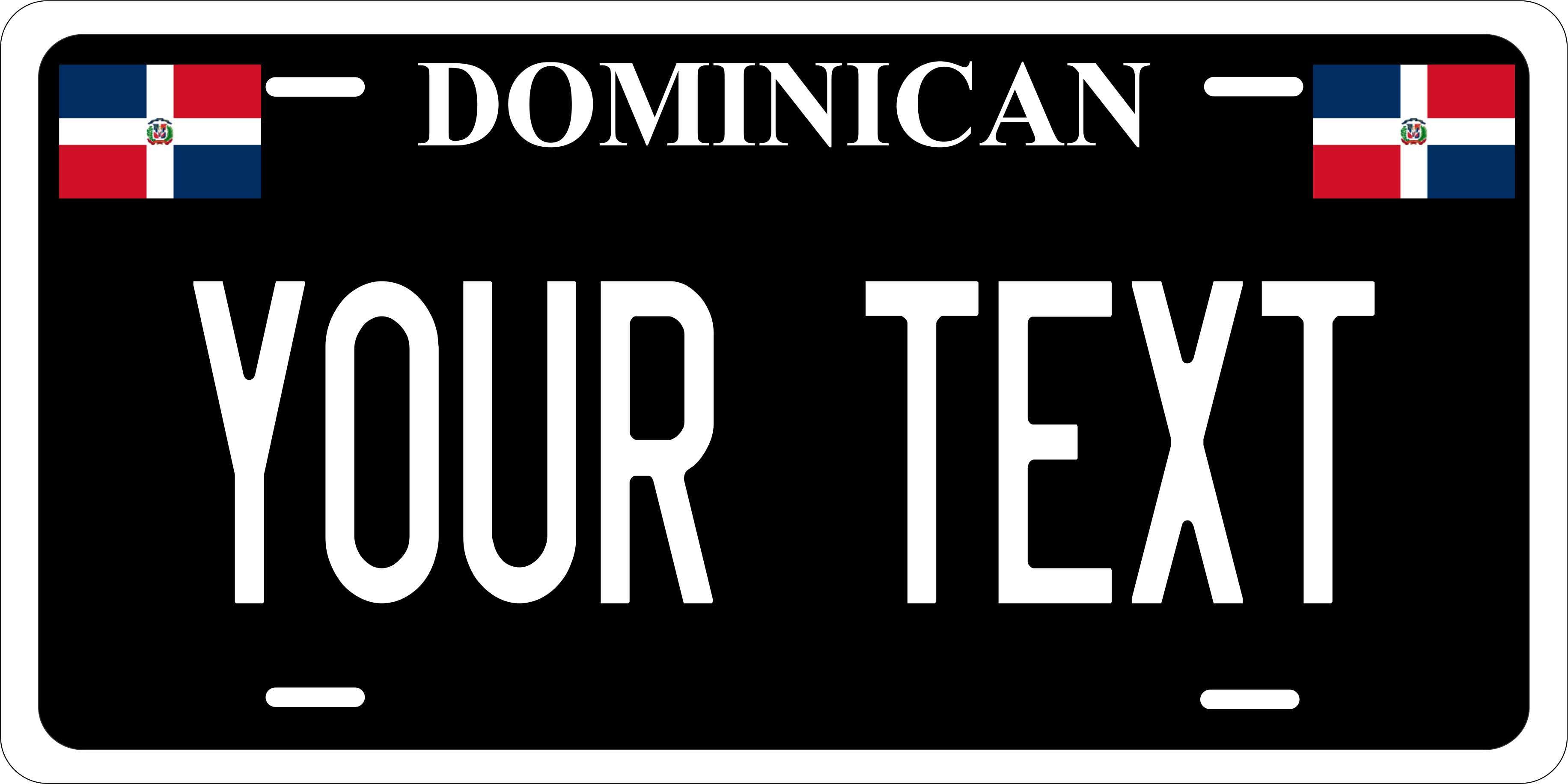 Dominican Black CARI License Plate Custom Novelty Car Bike Motorcycle