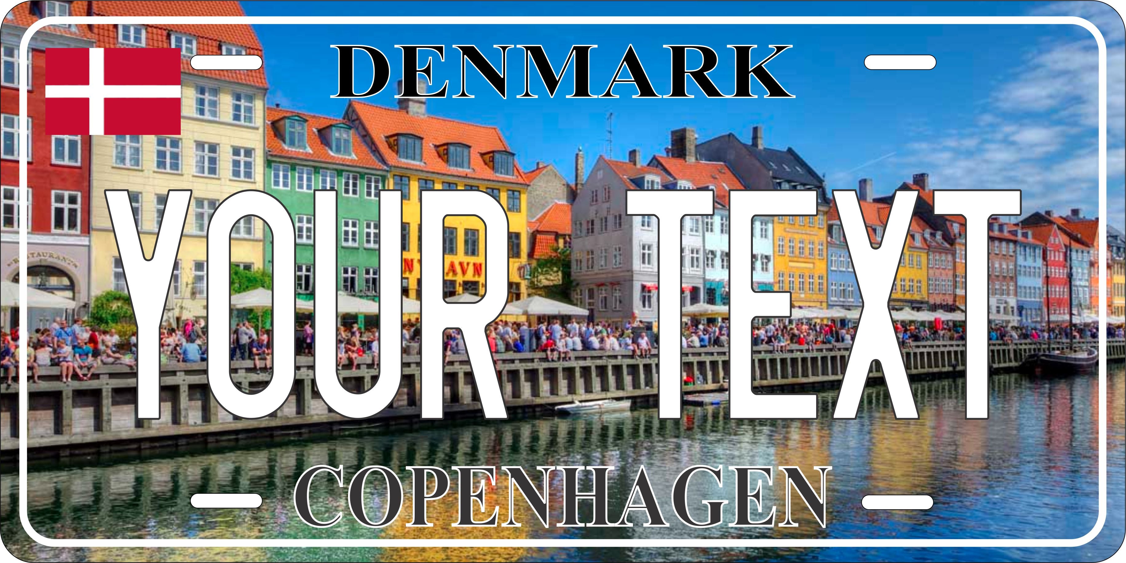 Copenhagen Denmark City License Plate personalized Novelty Fun Car Bike Motorcycle