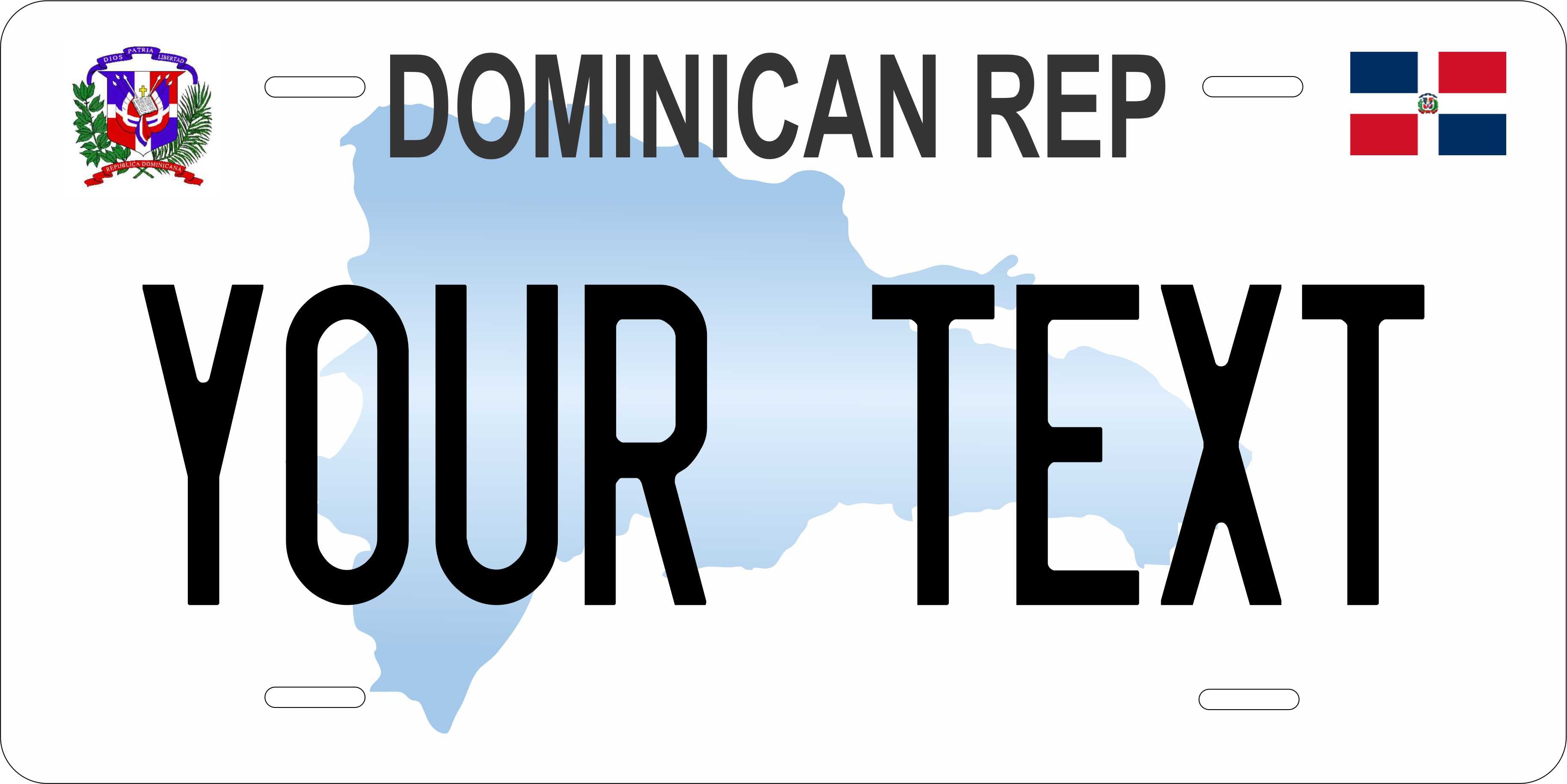 Dominican Map CARI License Plate Custom Novelty Car Bike Motorcycle