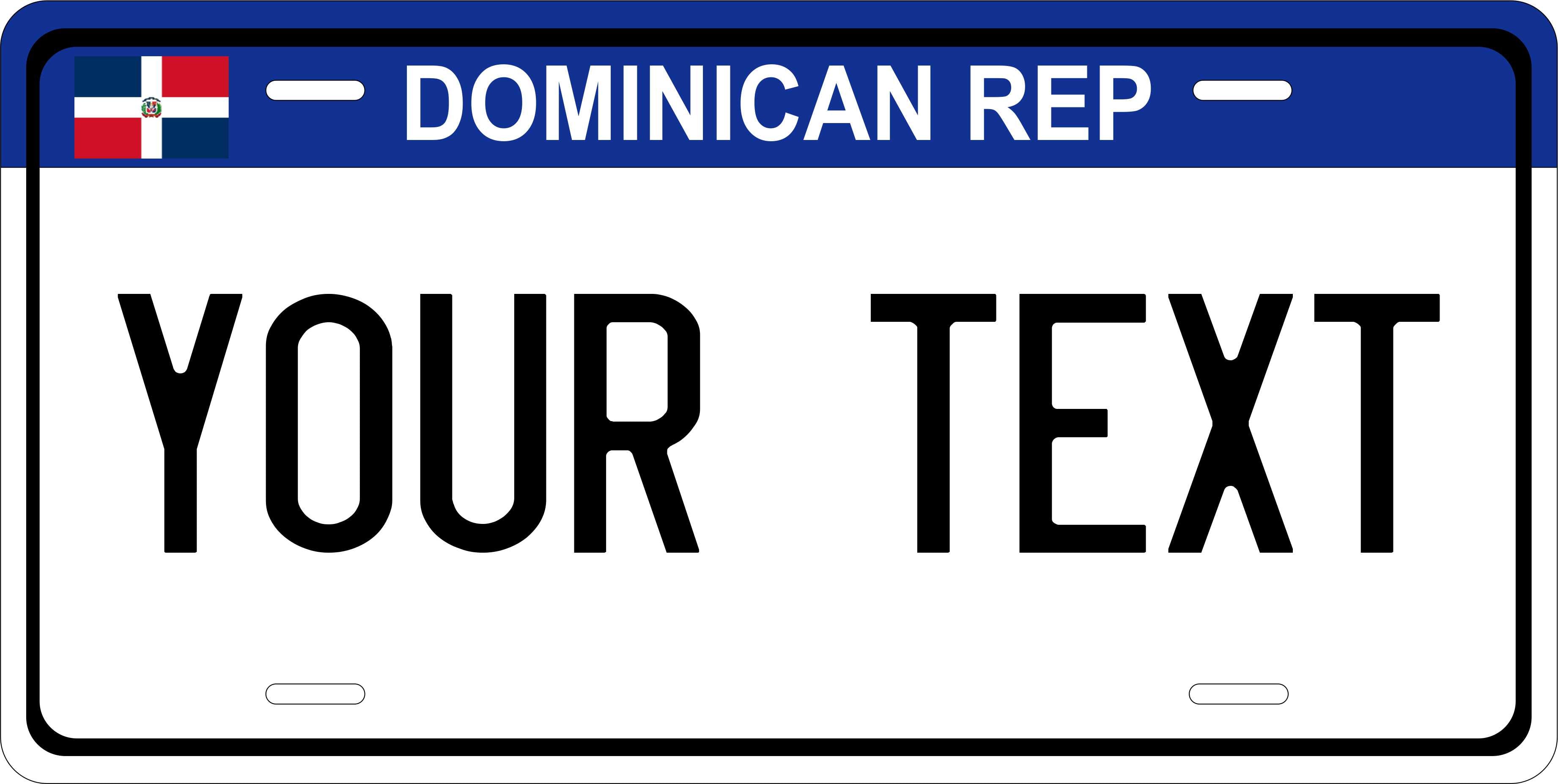 Dominican Blue CARI License Plate Custom Novelty Car Bike Motorcycle