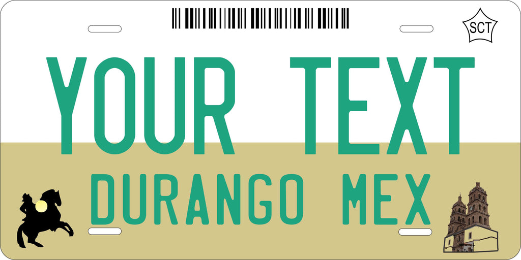 Durango 1999 Mexico CA License Plate Personalized Novelty Fun Car Bike Motorcycle