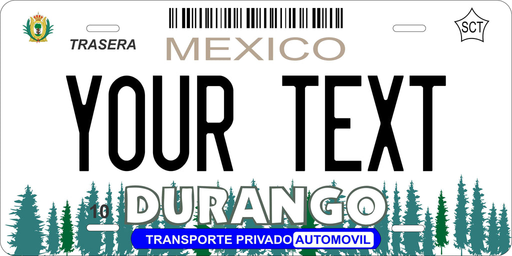 Durango 2003 Mexico CA License Plate Personalized Novelty Fun Car Bike Motorcycle