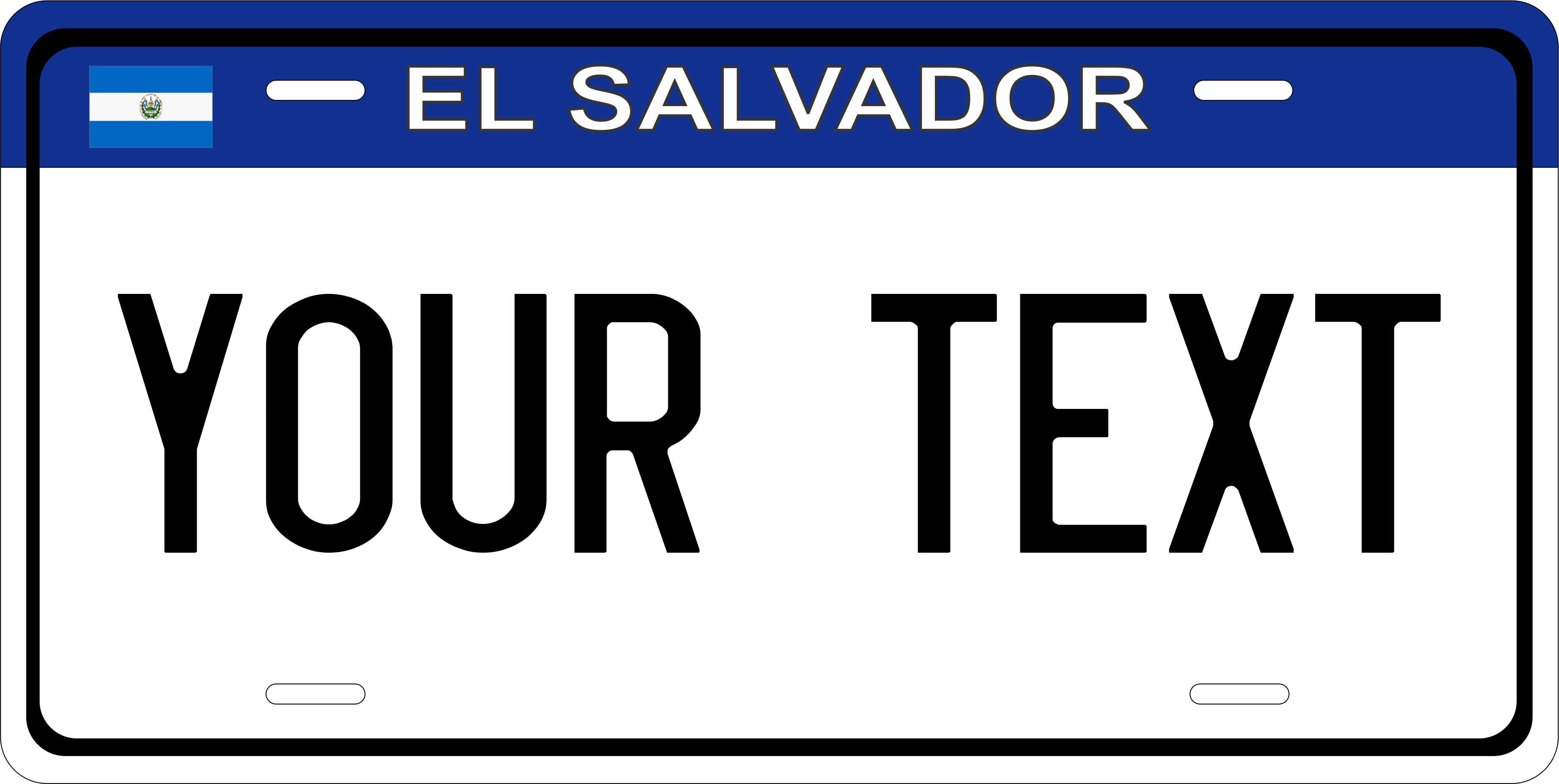 El Salvador Blue  CSA License Plate Custom Novelty Car Bike Motorcycle