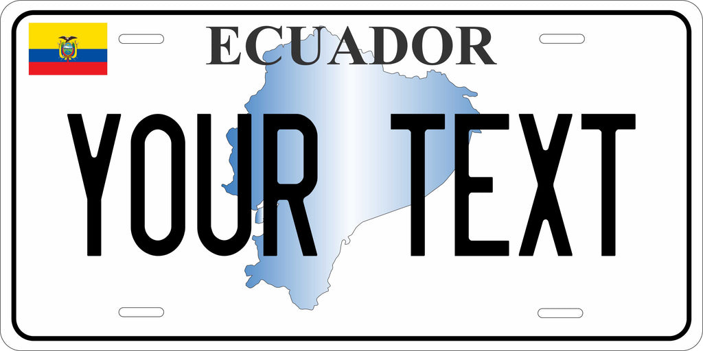 Ecuador Map  CSA License Plate Custom Novelty Car Bike Motorcycle