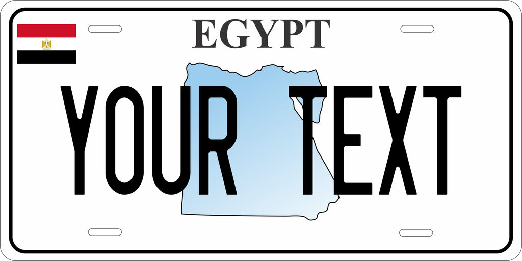 Egypt Africa Flag Outline License Plate personalized Novelty Fun Car Bike Motorcycle