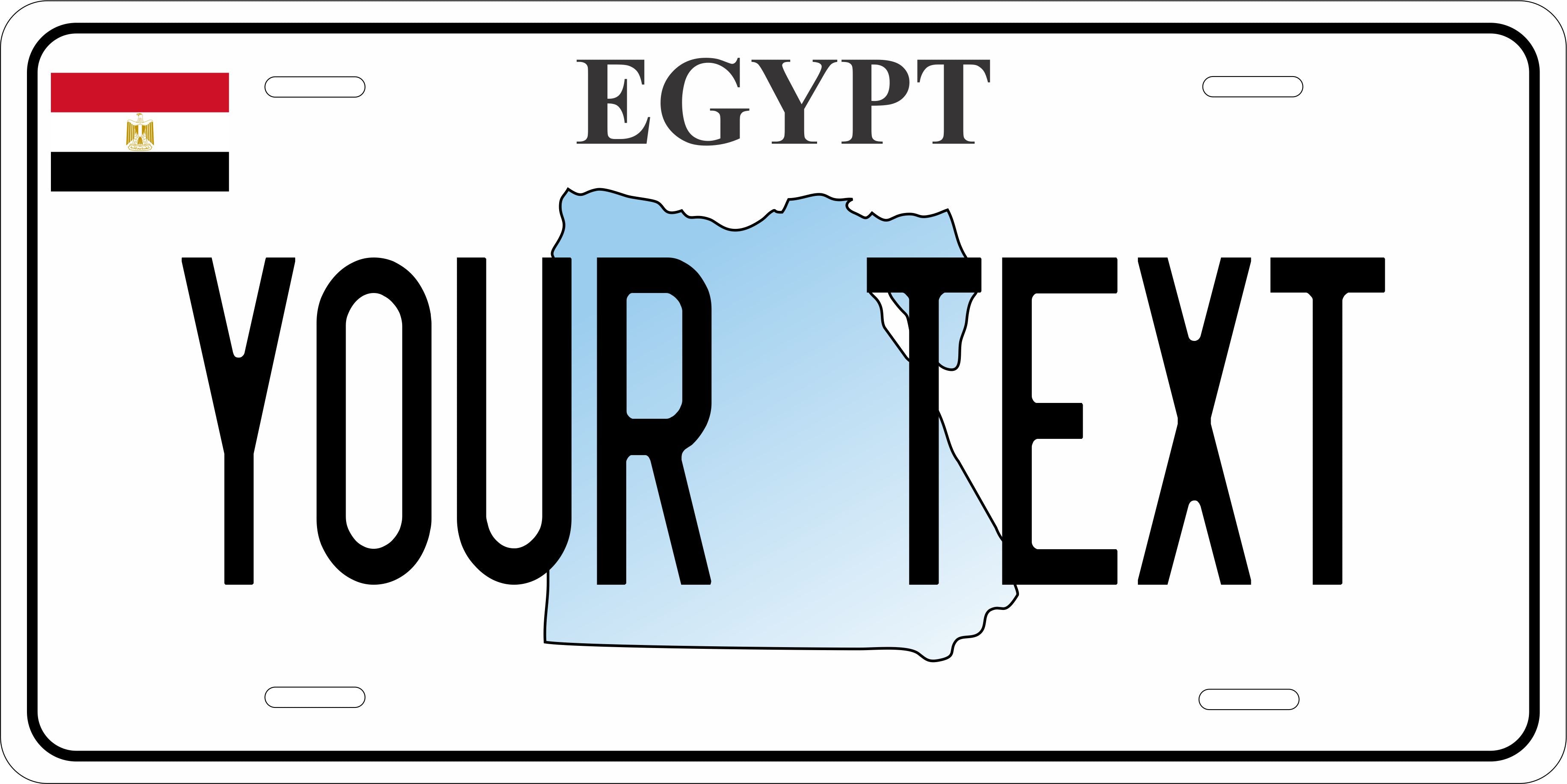 Egypt Africa Flag Outline License Plate personalized Novelty Fun Car Bike Motorcycle