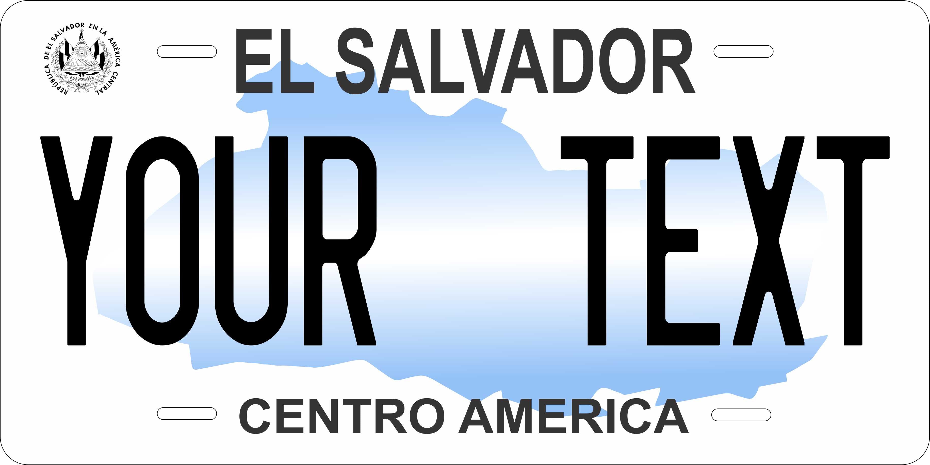 El Salvador 2000 CSA License Plate Custom Novelty Car Bike Motorcycle
