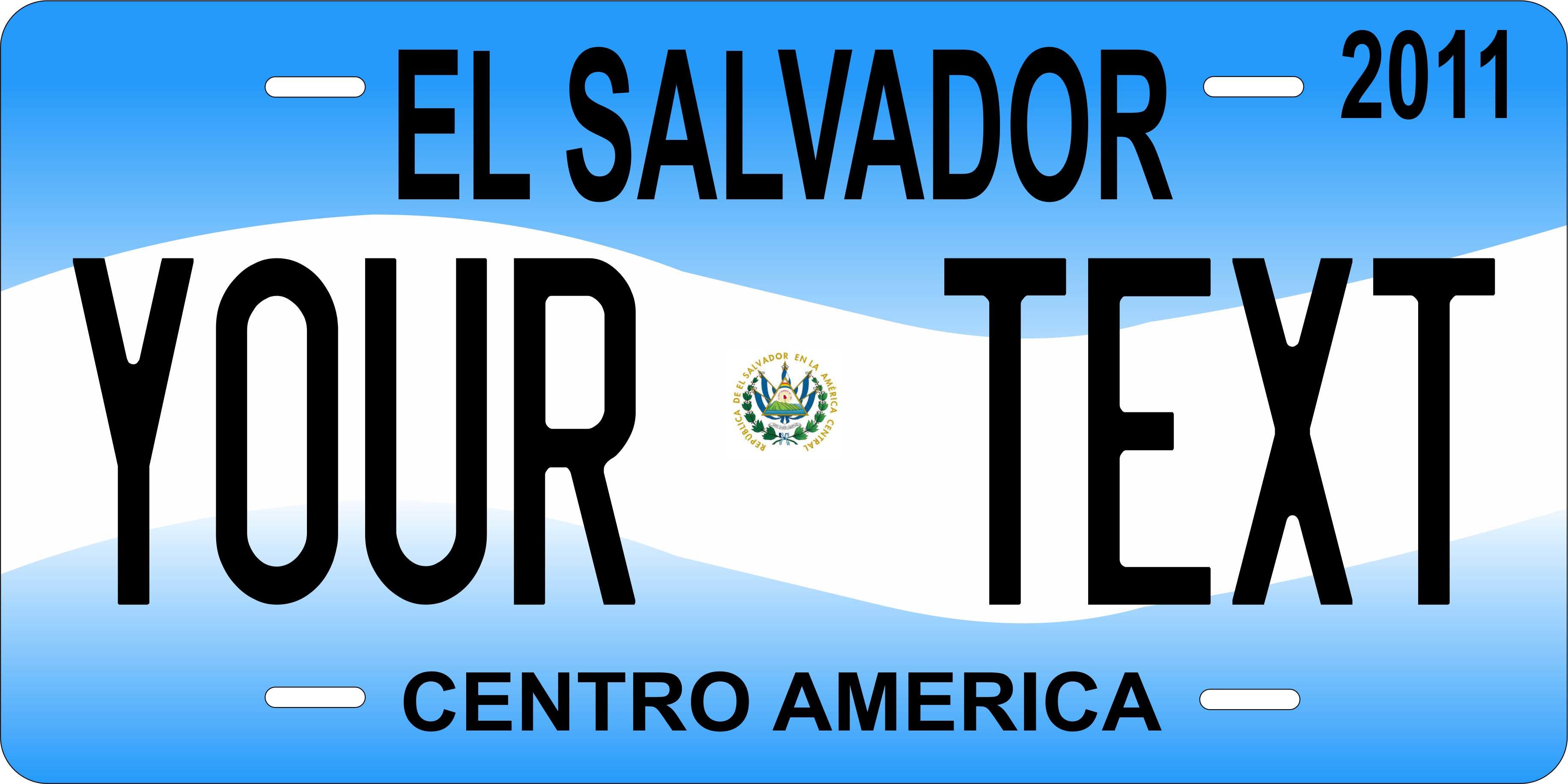 El Salvador 2011 CSA License Plate Custom Novelty Car Bike Motorcycle