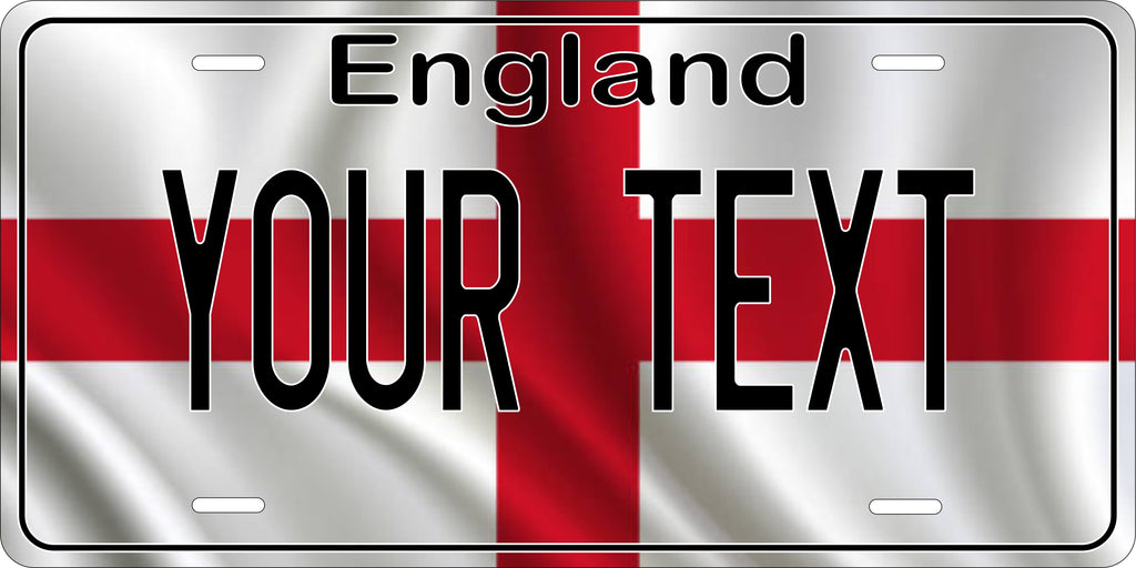 England Europe Flag Wave License Plate Yellow personalized Novelty Fun Car Bike Motorcycle