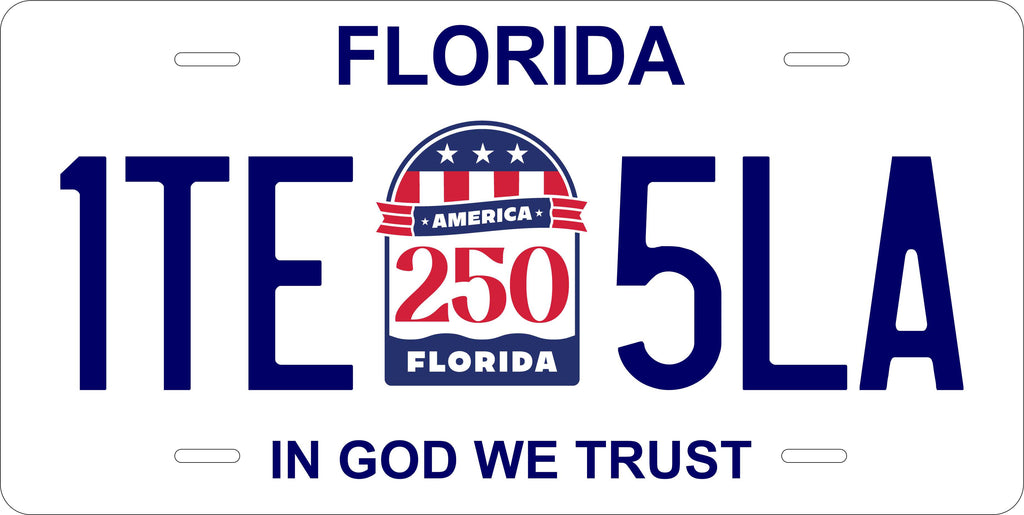 Florida 250th License Plate personalized Novelty Fun Car Bike Motorcycle