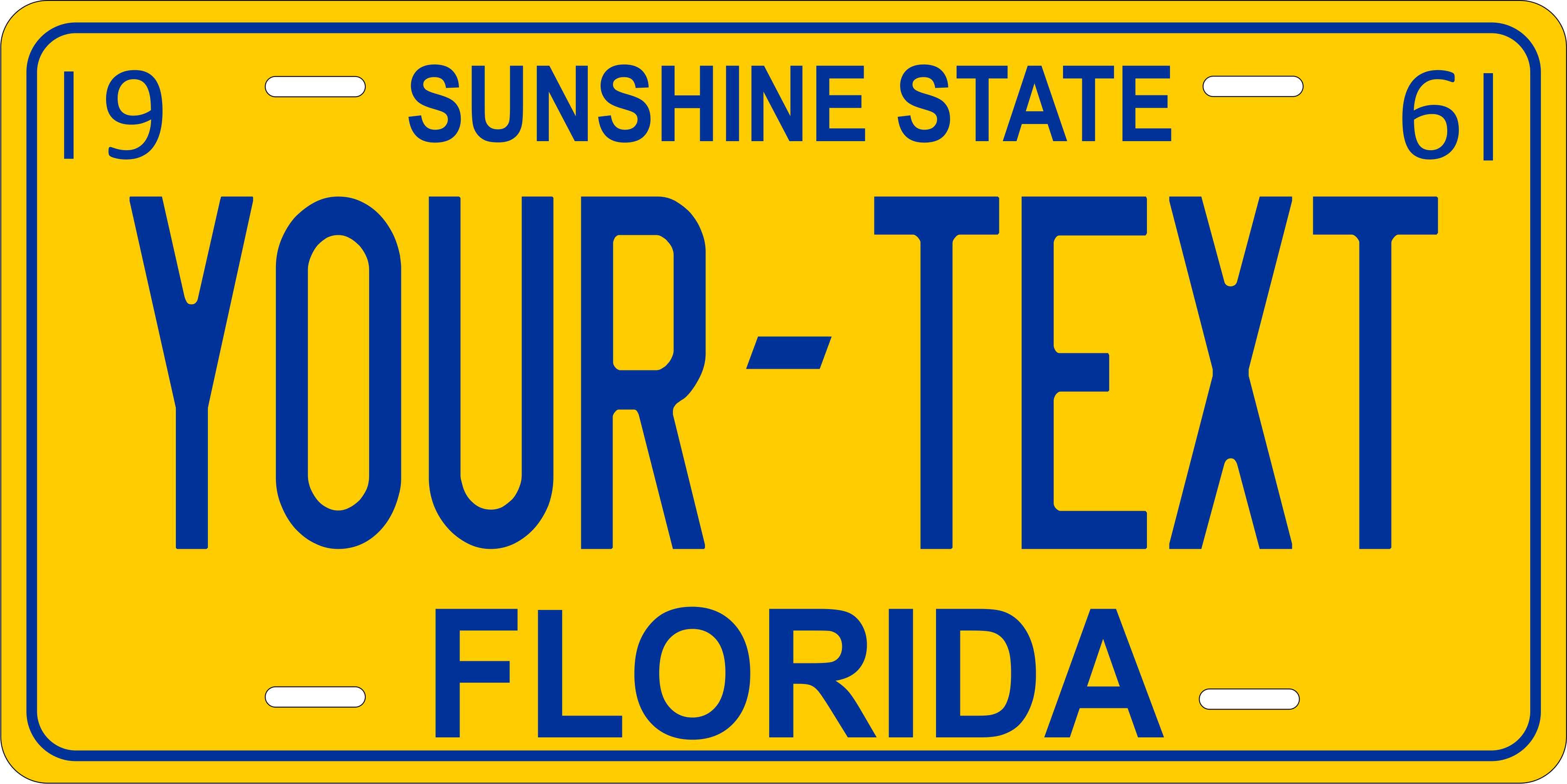 Florida 1961 License Plate Personalized Novelty Fun Car Bike Motorcycle