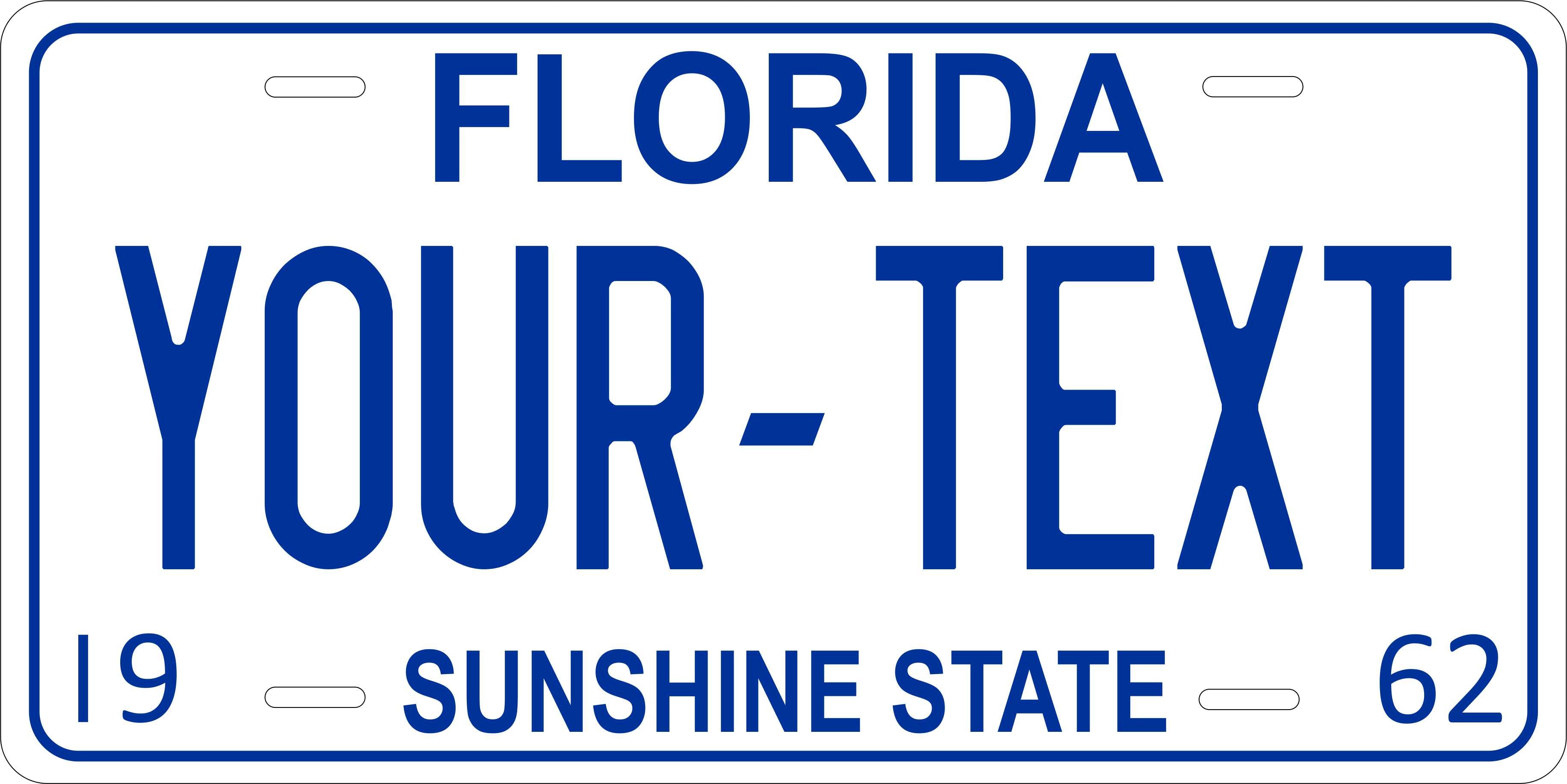 Florida 1962 License Plate Personalized Novelty Fun Car Bike Motorcycle