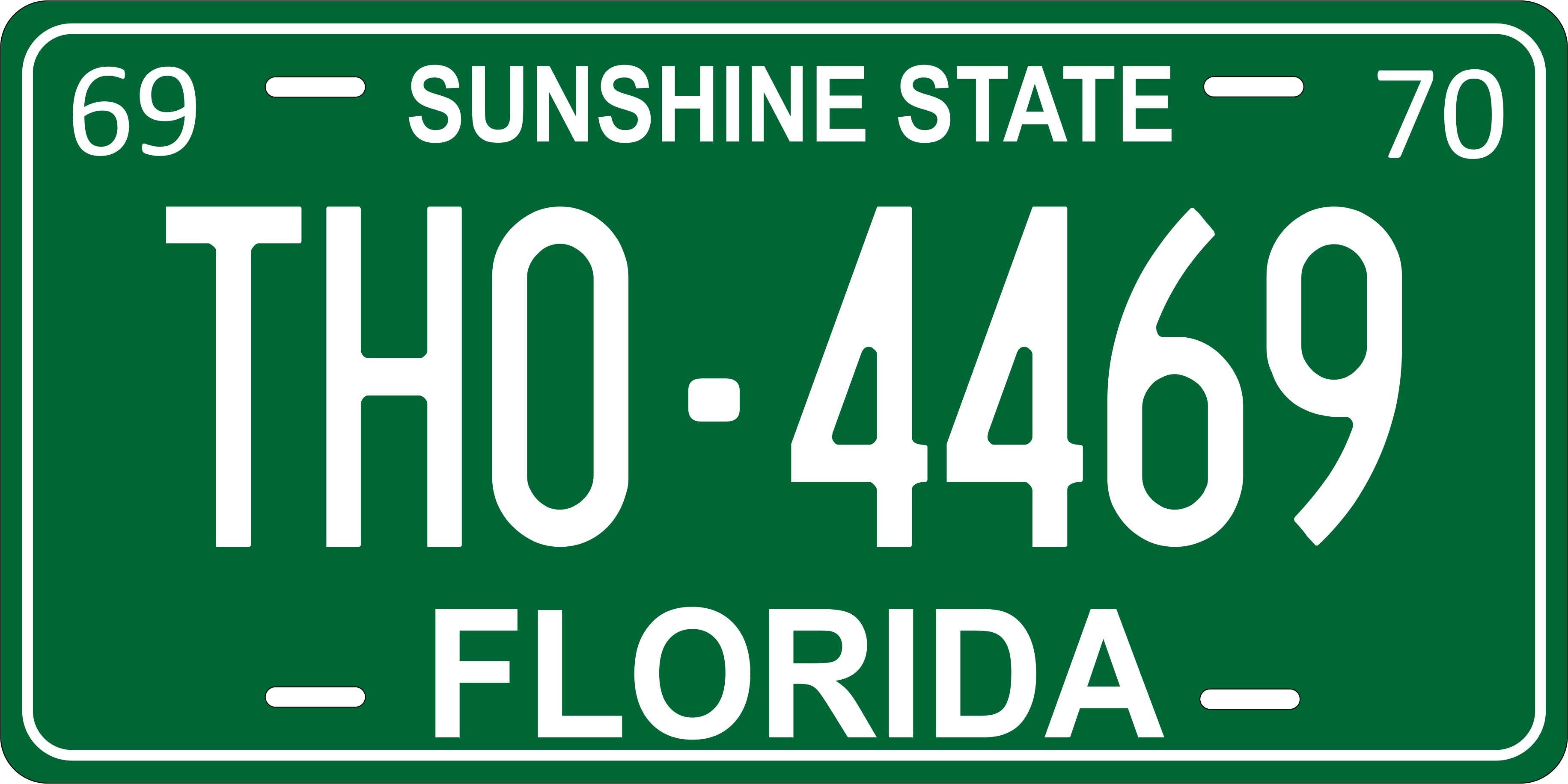 Florida 1969 License Plate Personalized Novelty Fun Car Bike Motorcycle