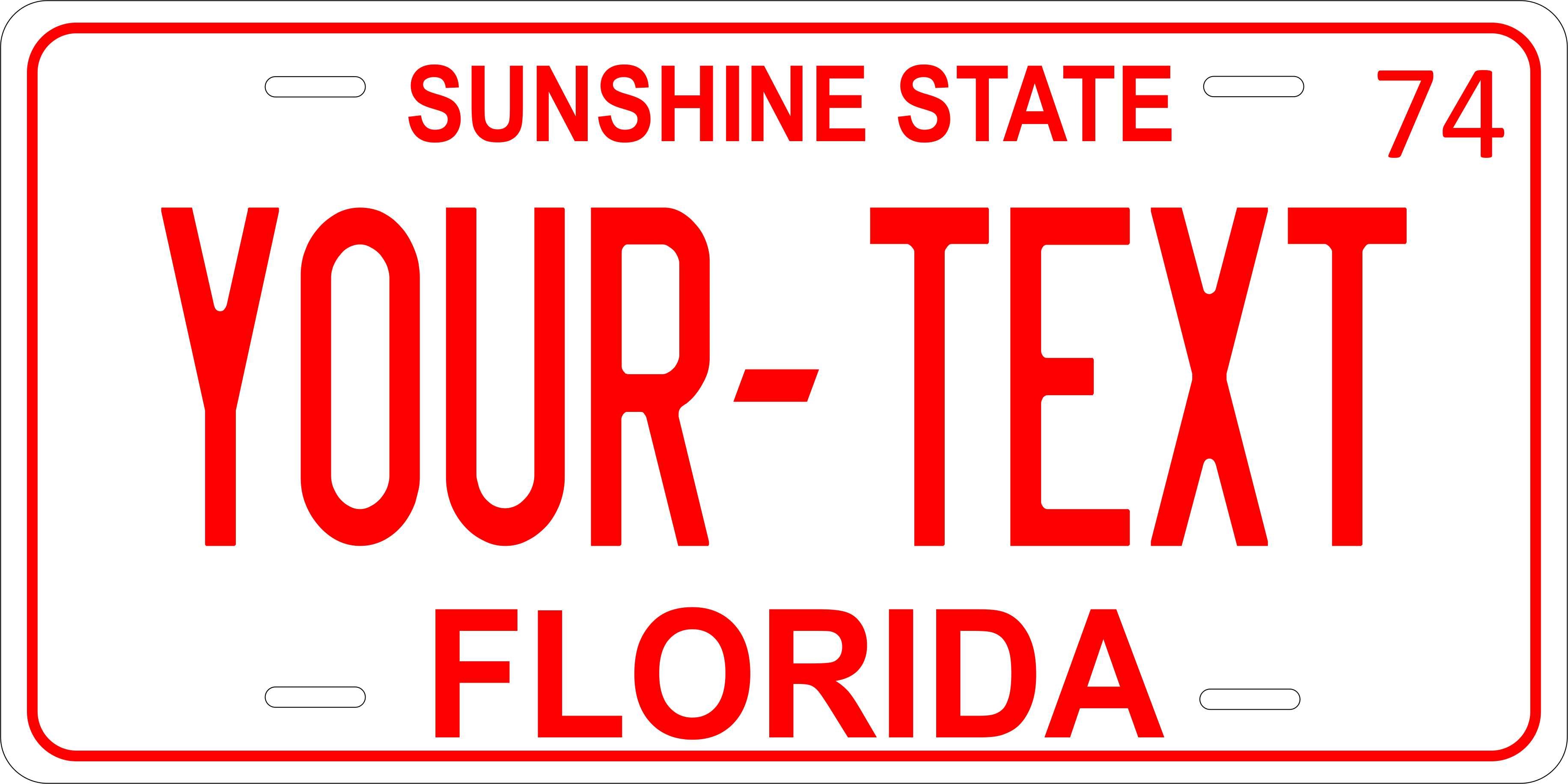 Florida 1974 License Plate Personalized Novelty Fun Car Bike Motorcycle