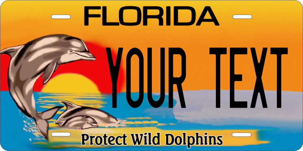 Florida Dolphins License Plate Personalized Novelty Fun Car Bike Motorcycle