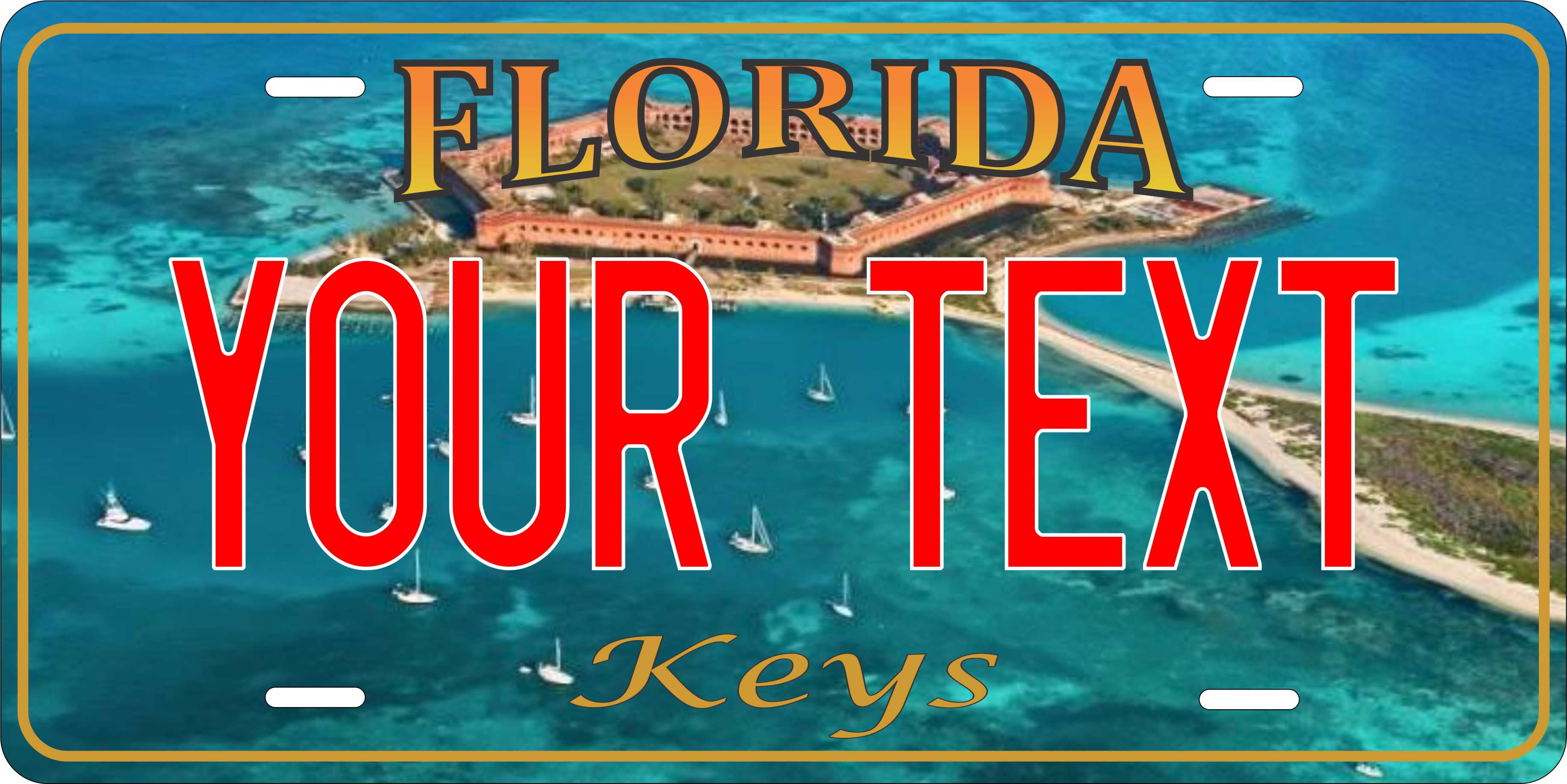 Florida Keys ver2 City License Plate personalized Novelty Fun Car Bike Motorcycle