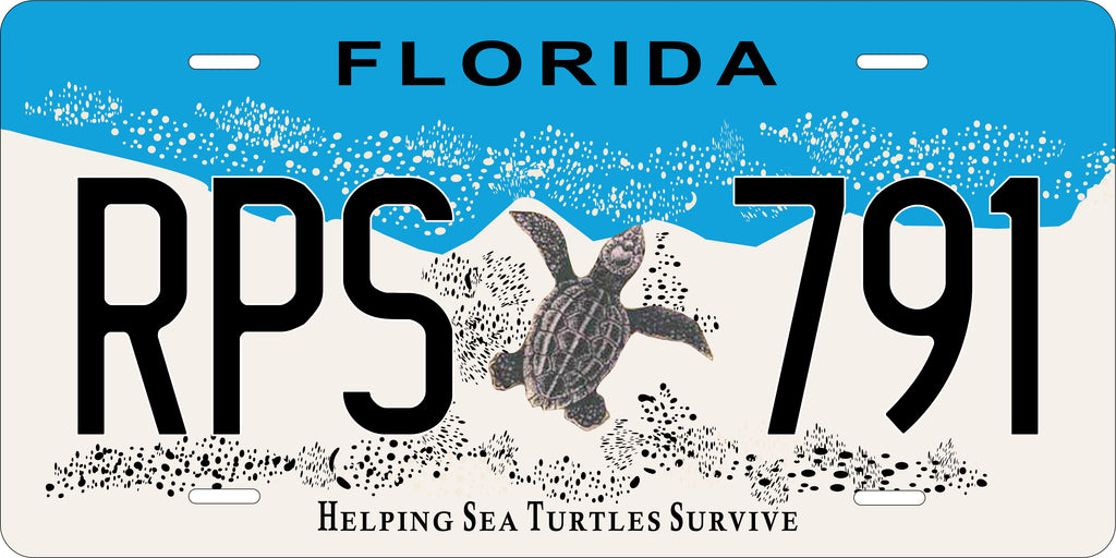 Florida Turtle License Plate Personalized Novelty Fun Car Bike Motorcycle