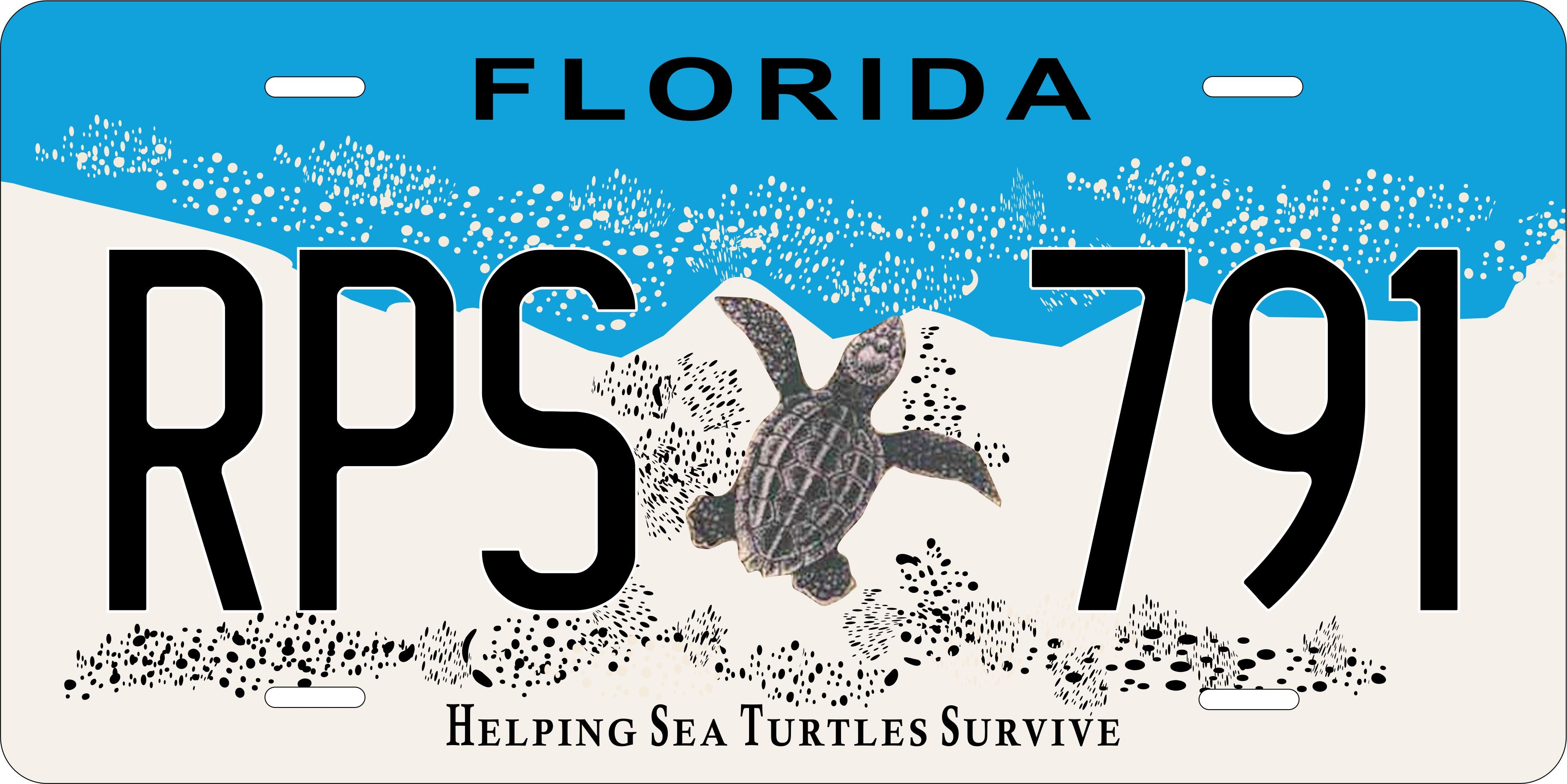 Florida Turtle License Plate Personalized Novelty Fun Car Bike Motorcycle