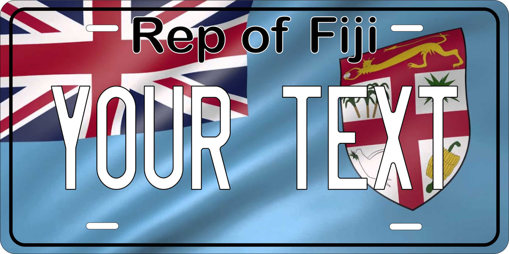 Fiji Oceanic Flag Wave License Plate personalized Novelty Fun Car Bike Motorcycle