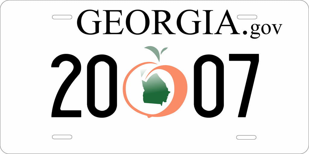 Georgia USA 2007 Peach License Plate Custom Novelty Fun Car Bike Motorcycle