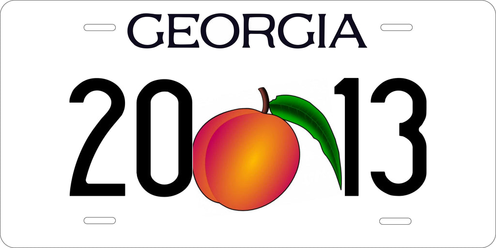 Georgia USA 2013 Peach License Plate Personalized Novelty Fun Car Bike Motorcycle