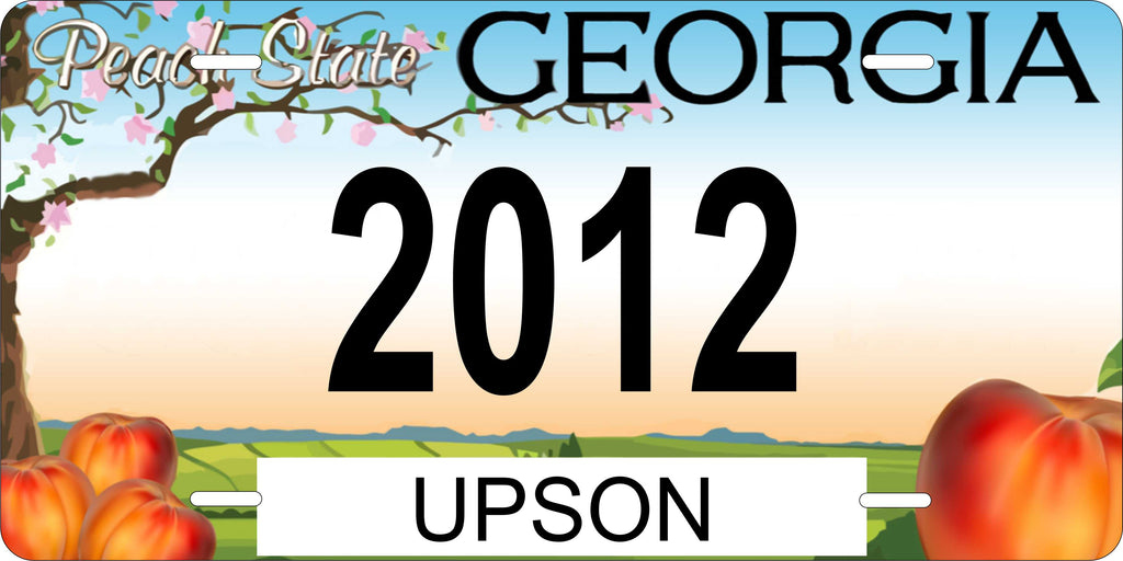 Georgia USA 2012 Peach License Plate Personalized Novelty Fun Car Bike Motorcycle