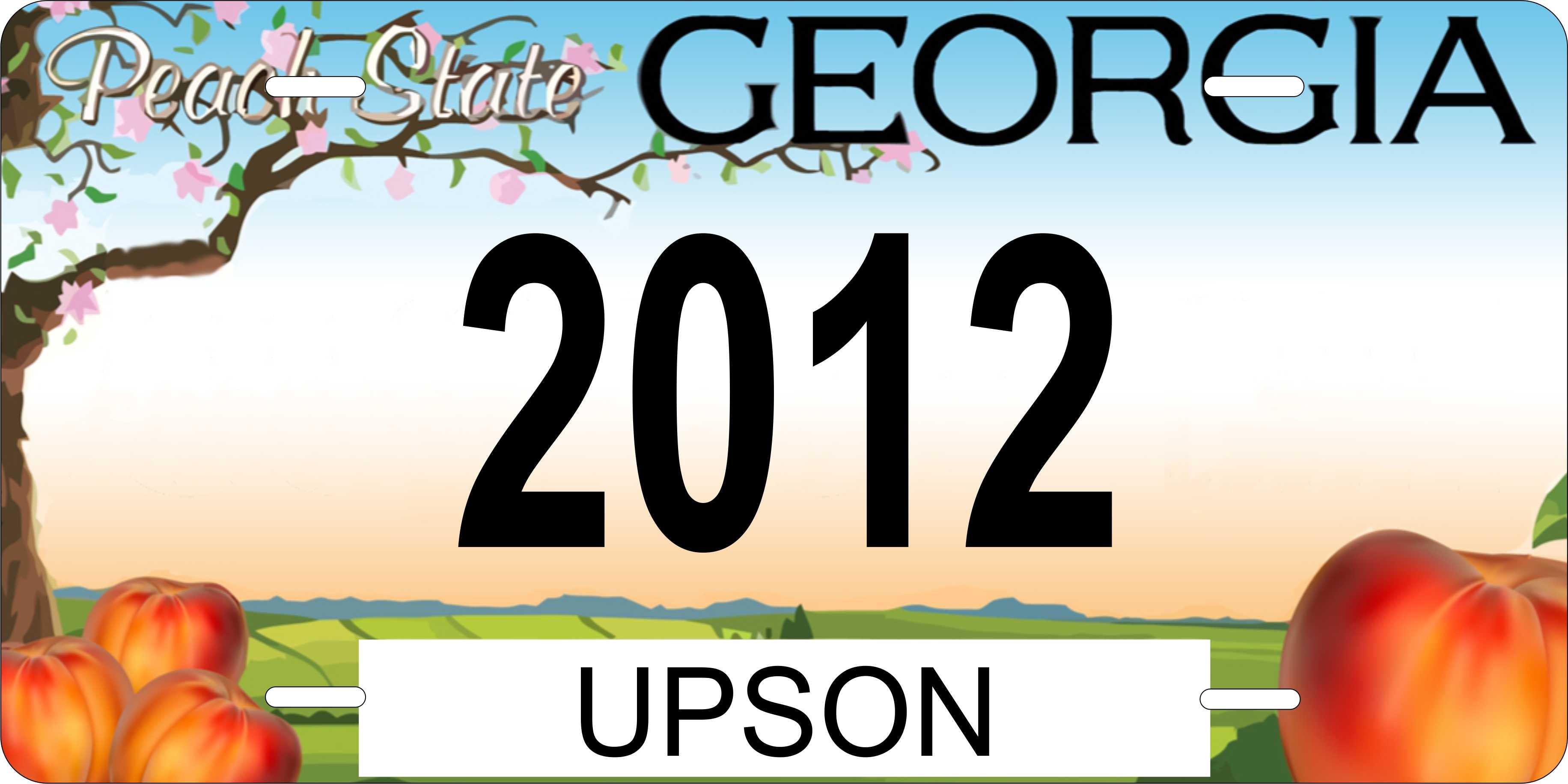 Georgia USA 2012 Peach License Plate Personalized Novelty Fun Car Bike Motorcycle