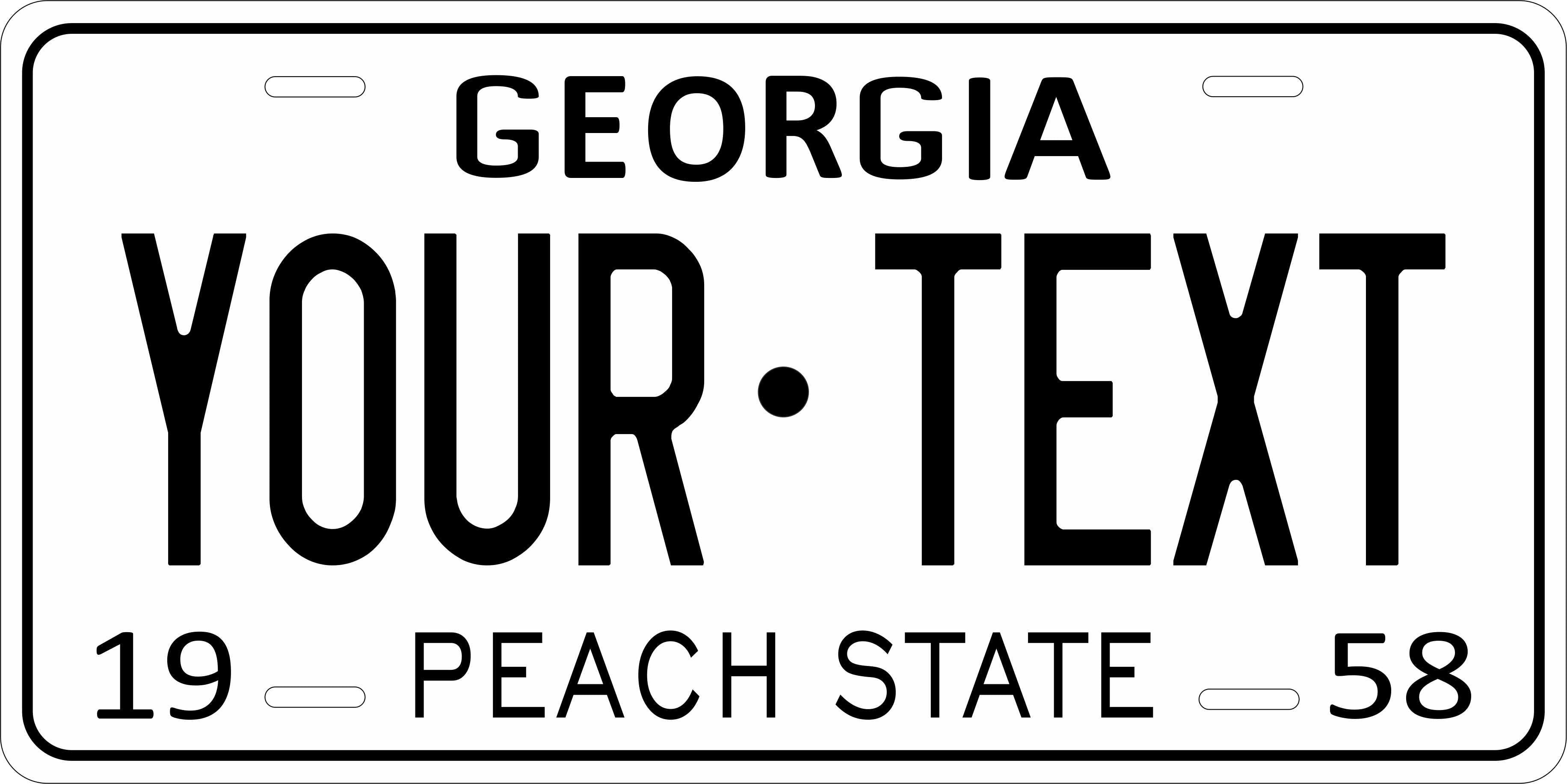 Georgia USA 1958 License Plate Personalized Novelty Fun Car Bike Motorcycle