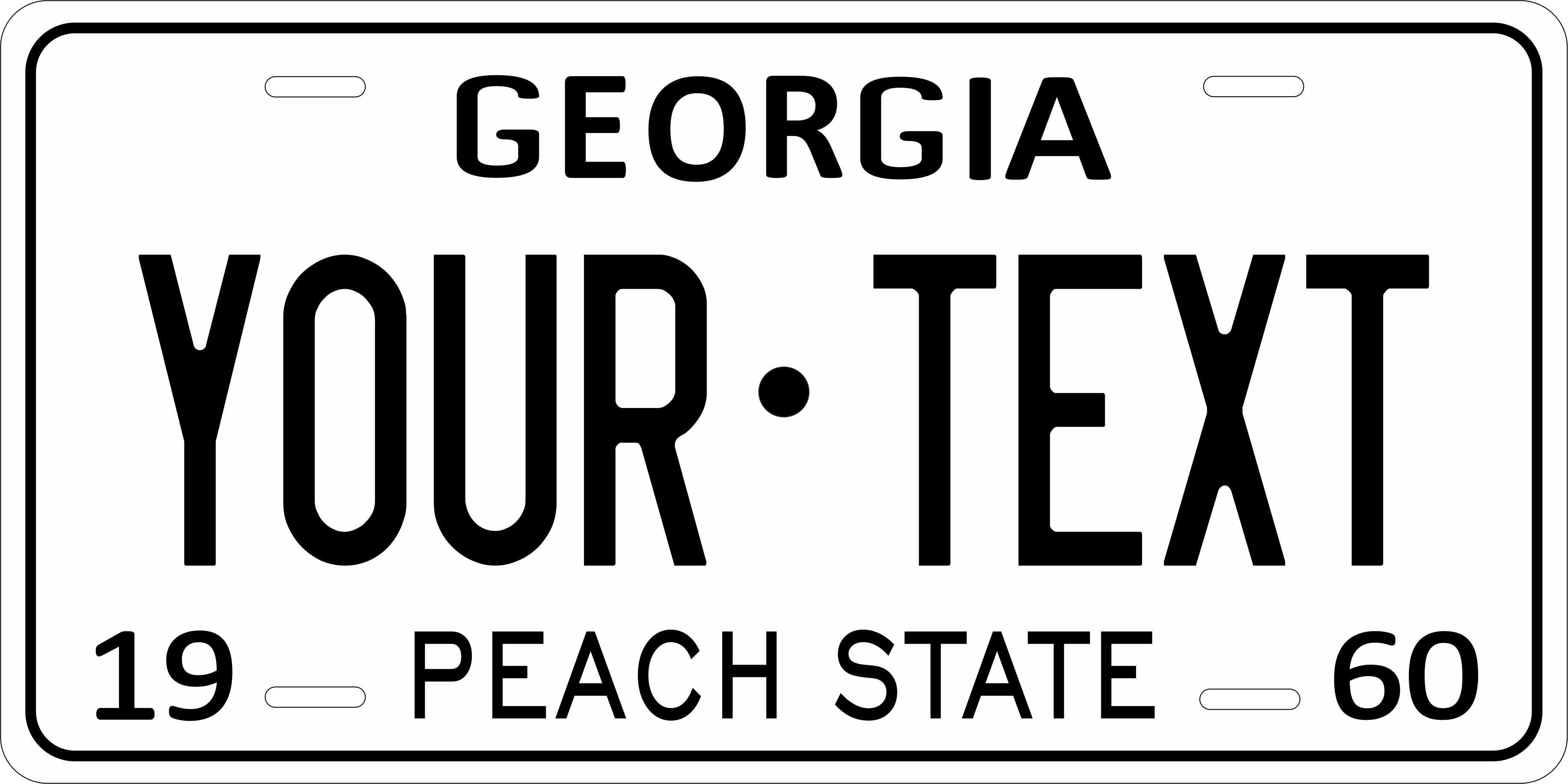 Georgia USA 1960 License Plate Personalized Novelty Fun Car Bike Motorcycle