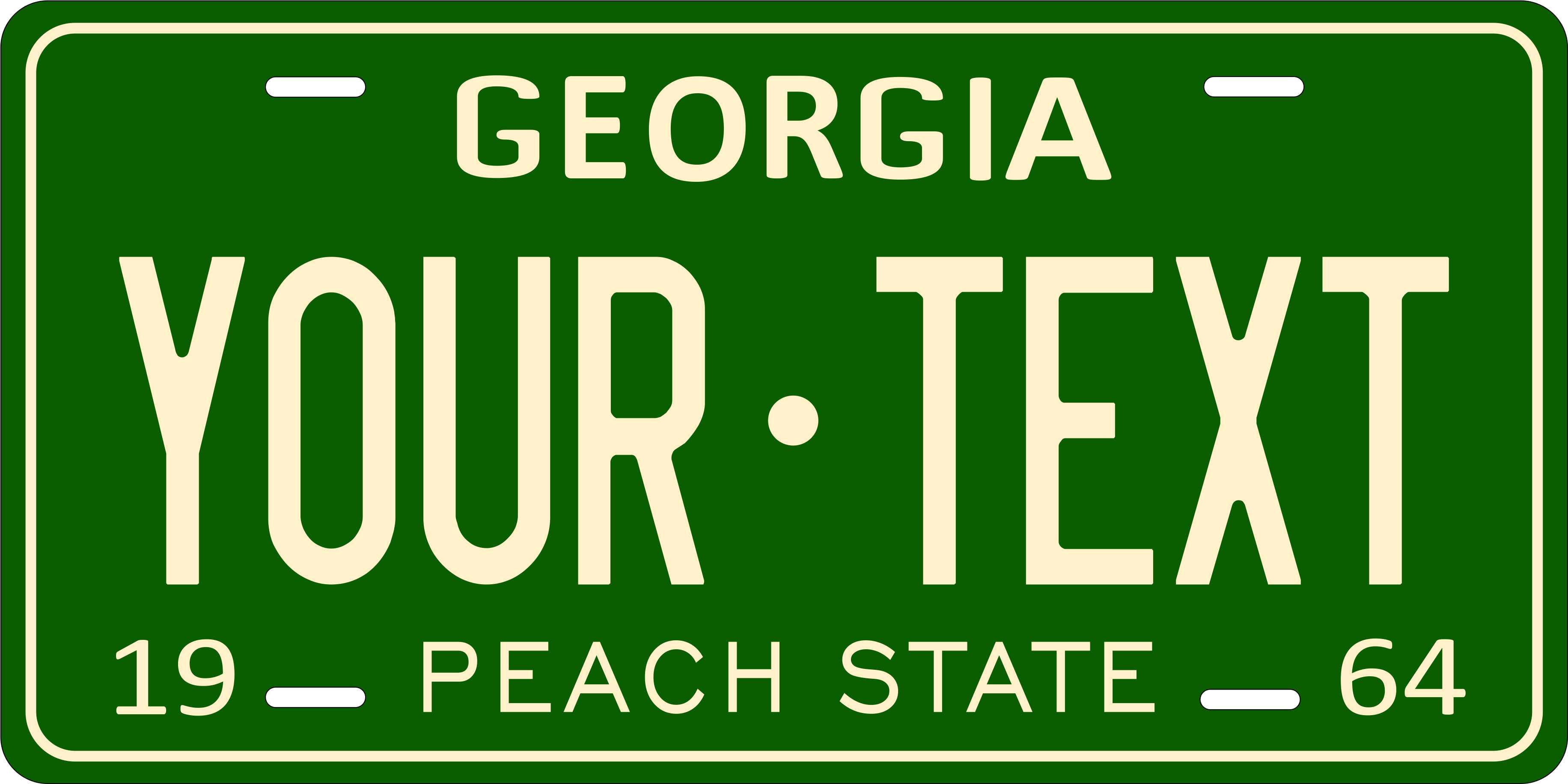 Georgia USA 1964 License Plate Personalized Novelty Fun Car Bike Motorcycle