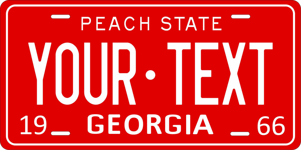 Georgia USA 1966 License Plate Personalized Novelty Fun Car Bike Motorcycle