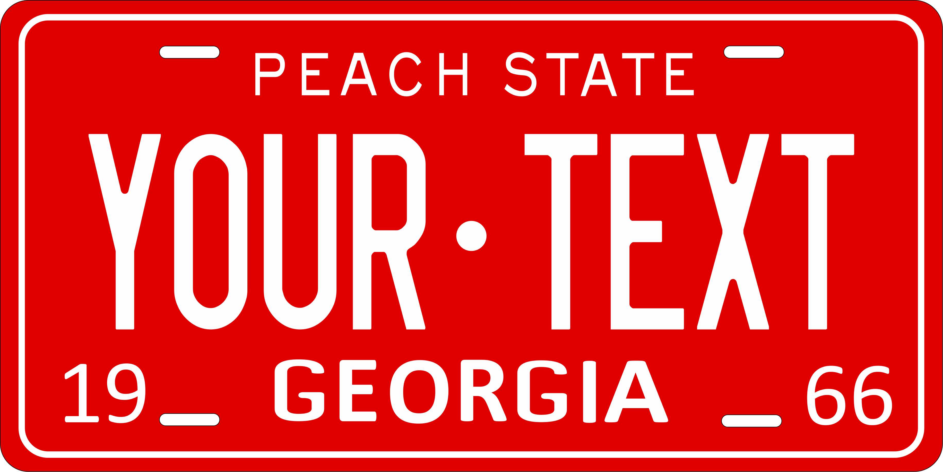 Georgia USA 1966 License Plate Personalized Novelty Fun Car Bike Motorcycle