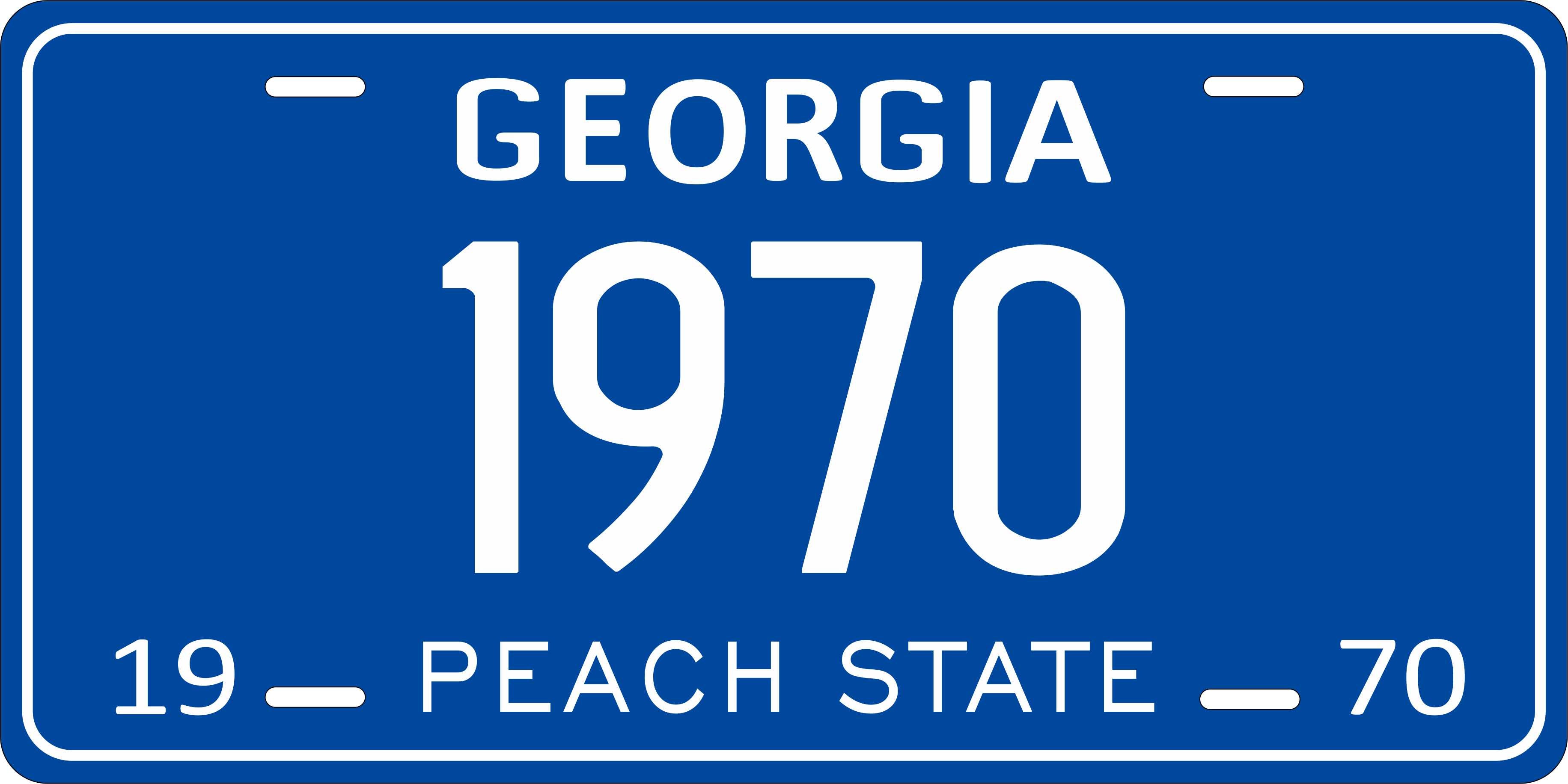 Georgia USA 1970 License Plate Personalized Novelty Fun Car Bike Motorcycle