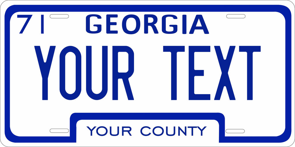 Georgia USA 1971 License Plate Personalized Novelty Fun Car Bike Motorcycle