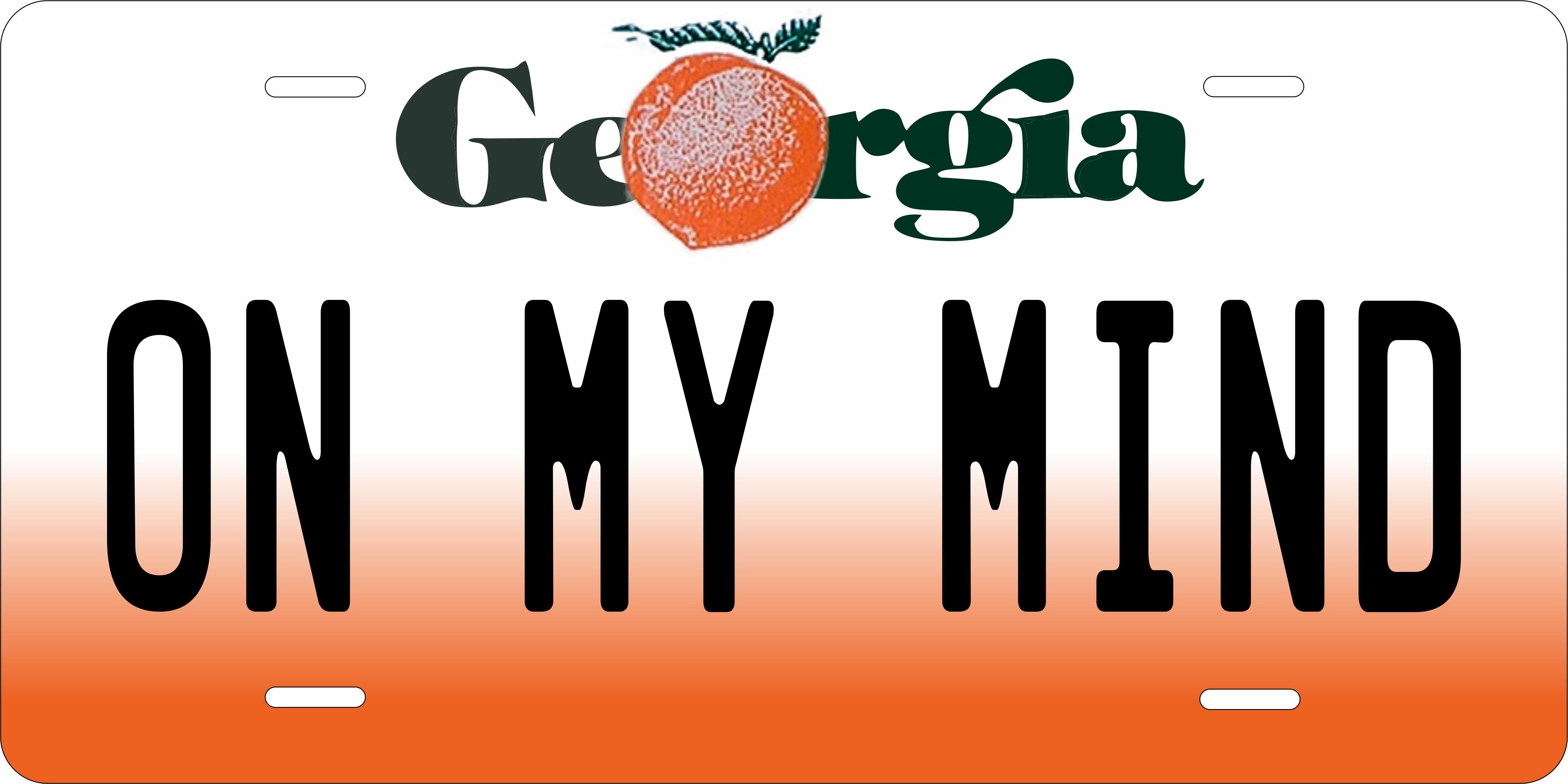 Georgia USA 1990 Peach License Plate Personalized Novelty Fun Car Bike Motorcycle