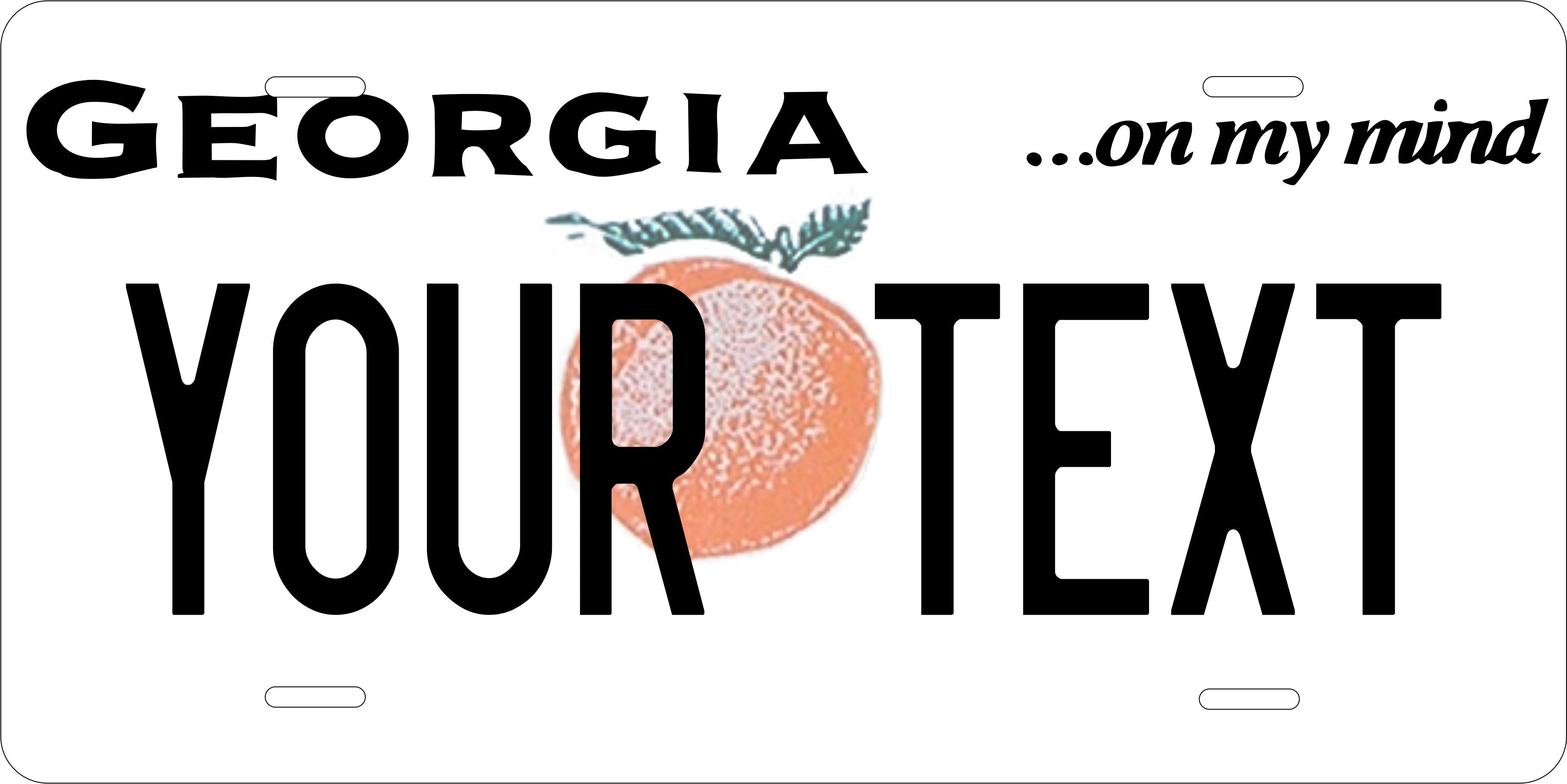 Georgia USA 1998 On My Mind License Plate Personalized Novelty Fun Car Bike Motorcycle