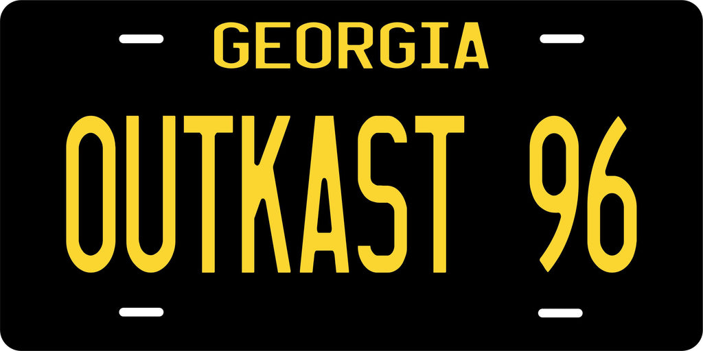 Georgia USA Black Yellow Ver1 License Plate Personalized Novelty Fun Car Bike Motorcycle