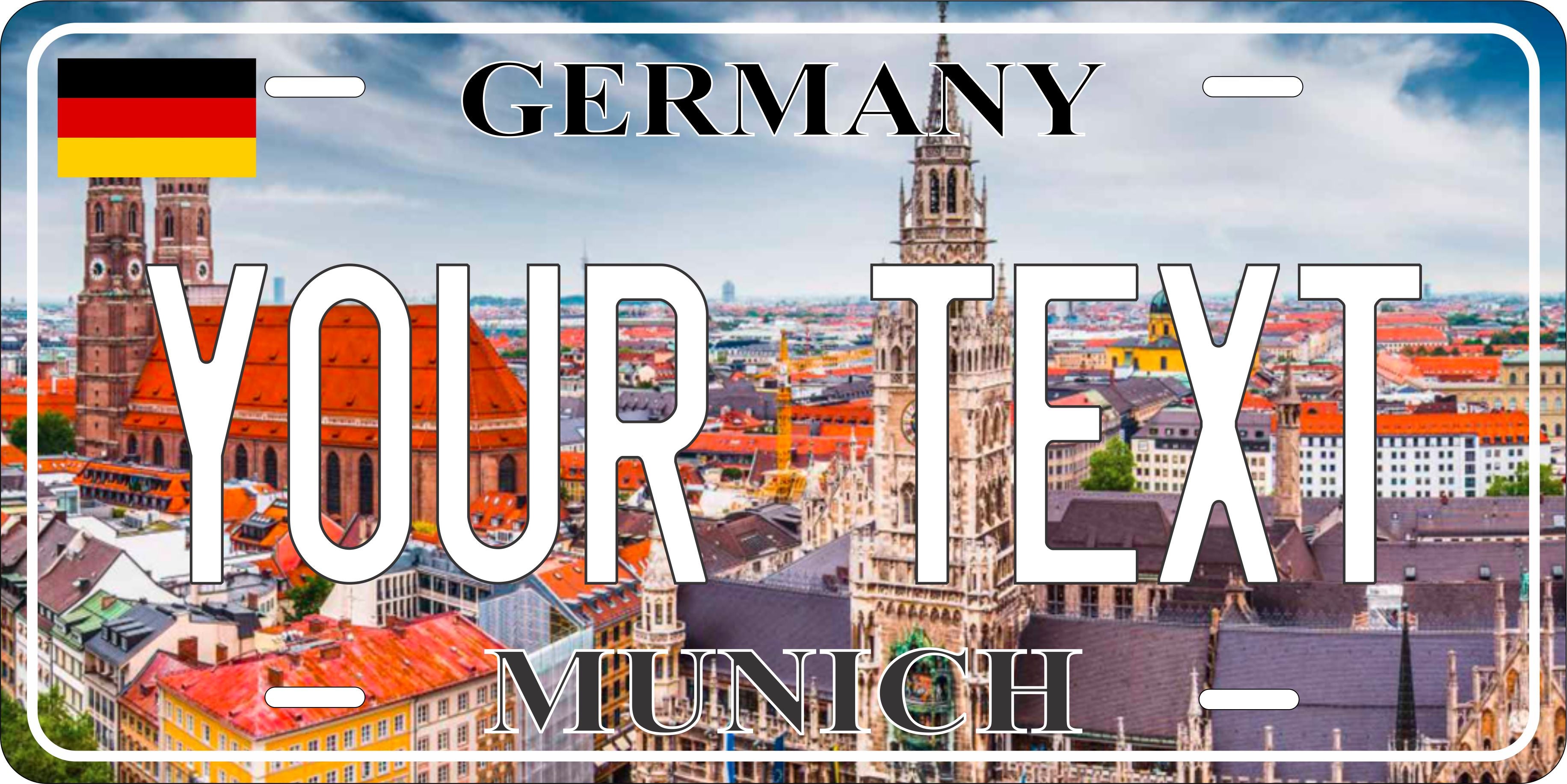 Munich Germany City License Plate personalized Novelty Fun Car Bike Motorcycle