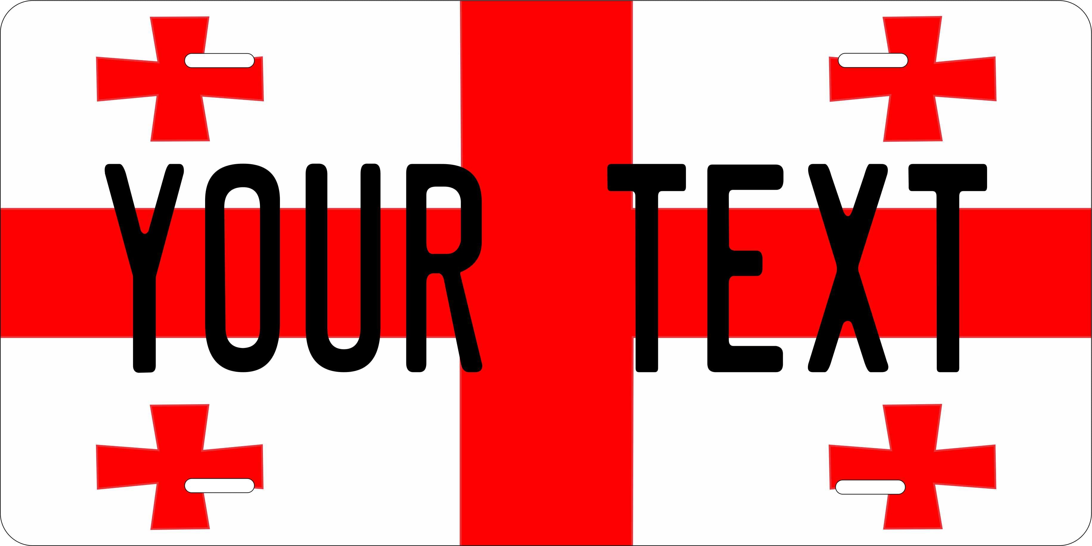 Georgia Country Europe Flag License Plate personalized Novelty Fun Car Bike Motorcycle