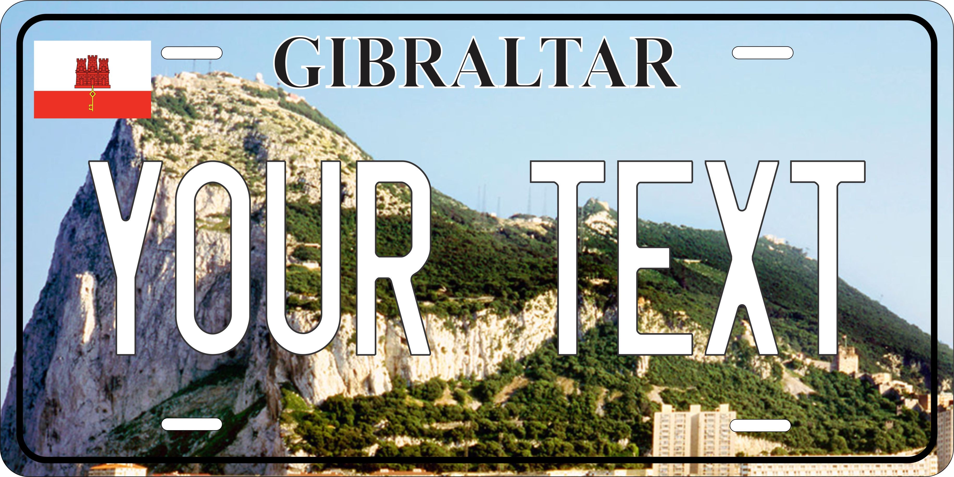 GIBRALTAR City License Plate personalized Novelty Fun Car Bike Motorcycle