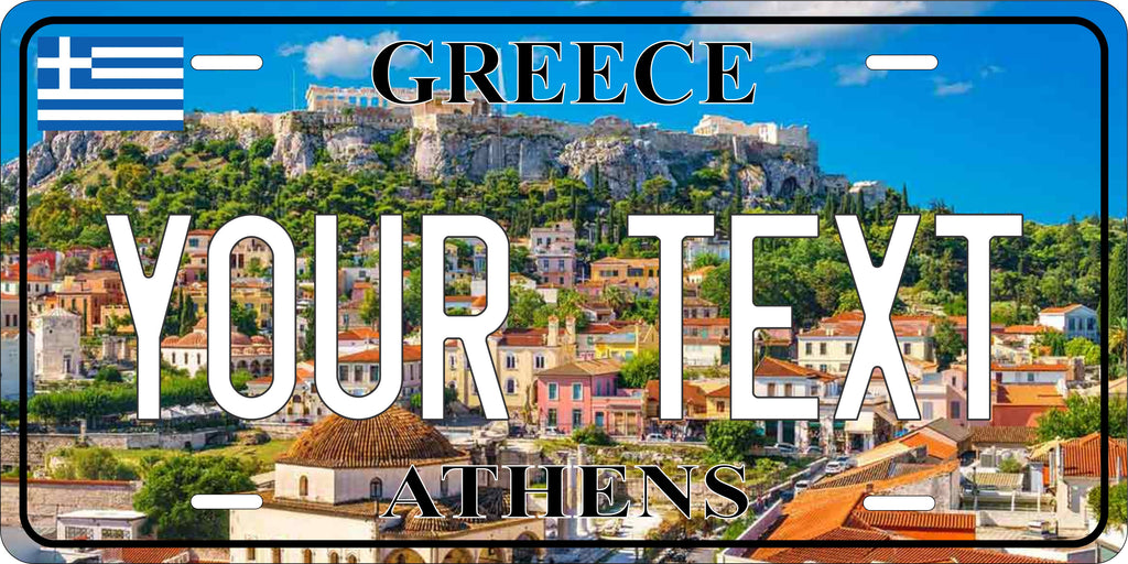 Athens Greece City License Plate personalized Novelty Fun Car Bike Motorcycle