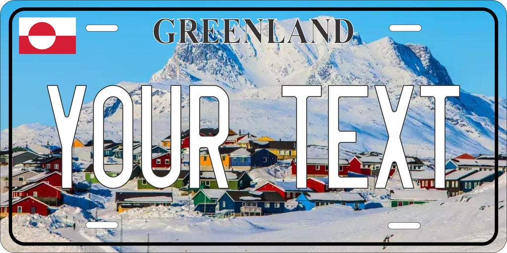 Greenland City License Plate personalized Novelty Fun Car Bike Motorcycle