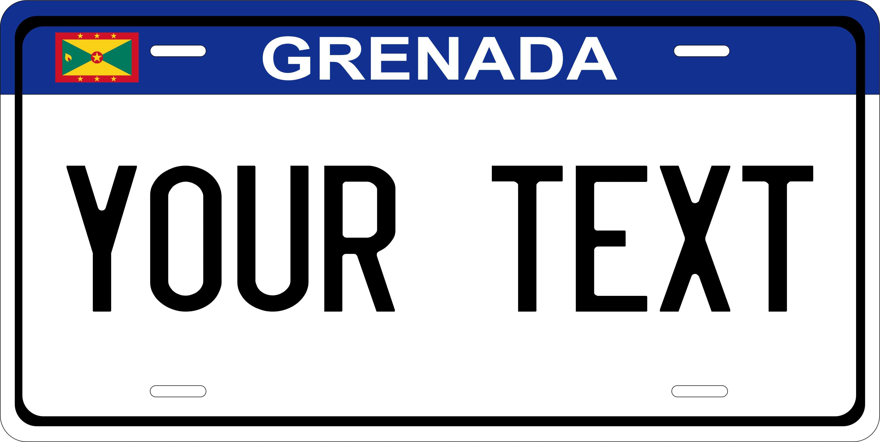 Grenada Blue CARI License Plate Custom Novelty Car Bike Motorcycle