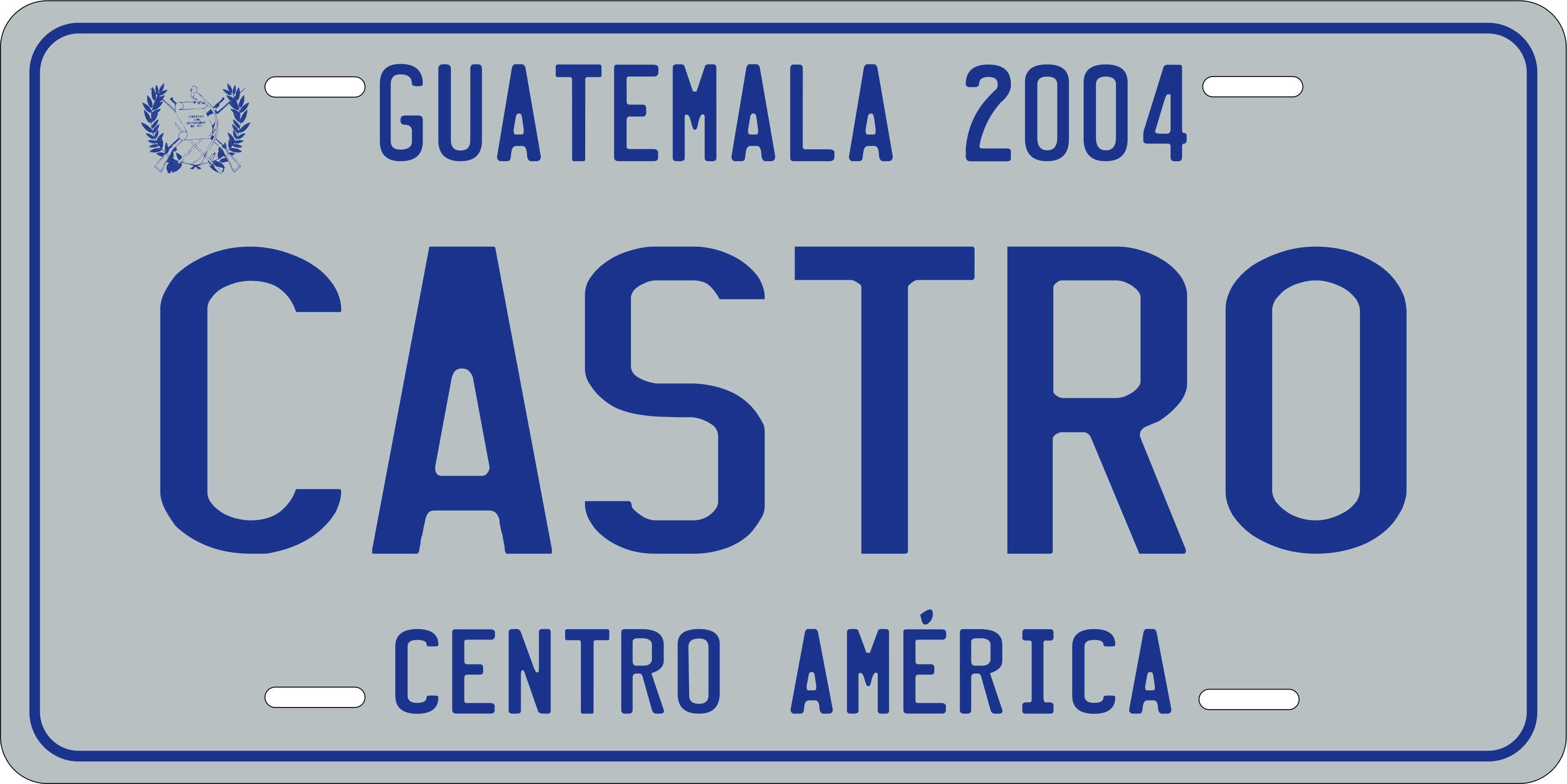 Guatemala 2004 CSA License Plate Custom Novelty Car Bike Motorcycle