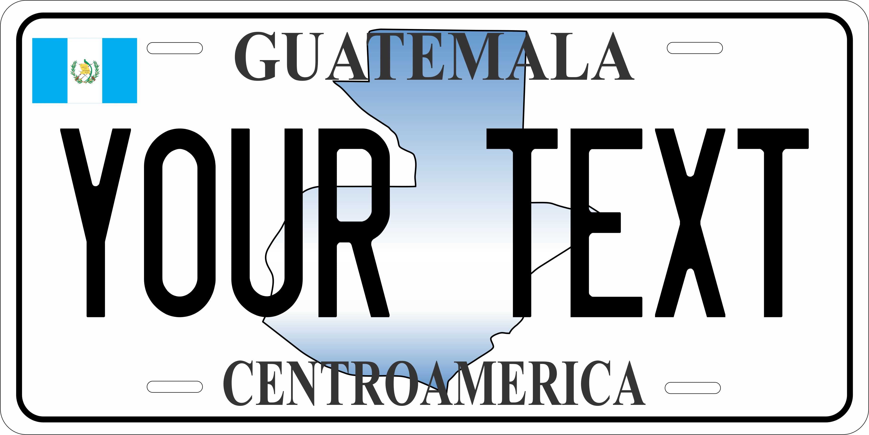 Guatemala Map CSA License Plate Custom Novelty Car Bike Motorcycle