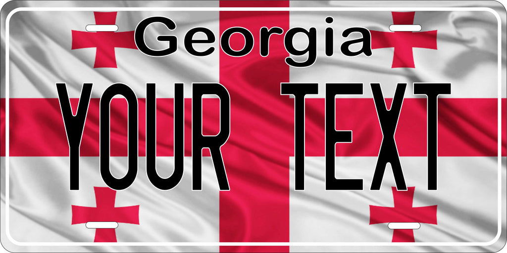 Georgia Country Europe Flag Wave License Plate personalized Novelty Fun Car Bike Motorcycle